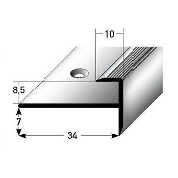 PROVISTON Abschlussprofil Aluminium, 10 x 8.5 x 1000 mm, Silber, Einfass- & Abschlussprofile