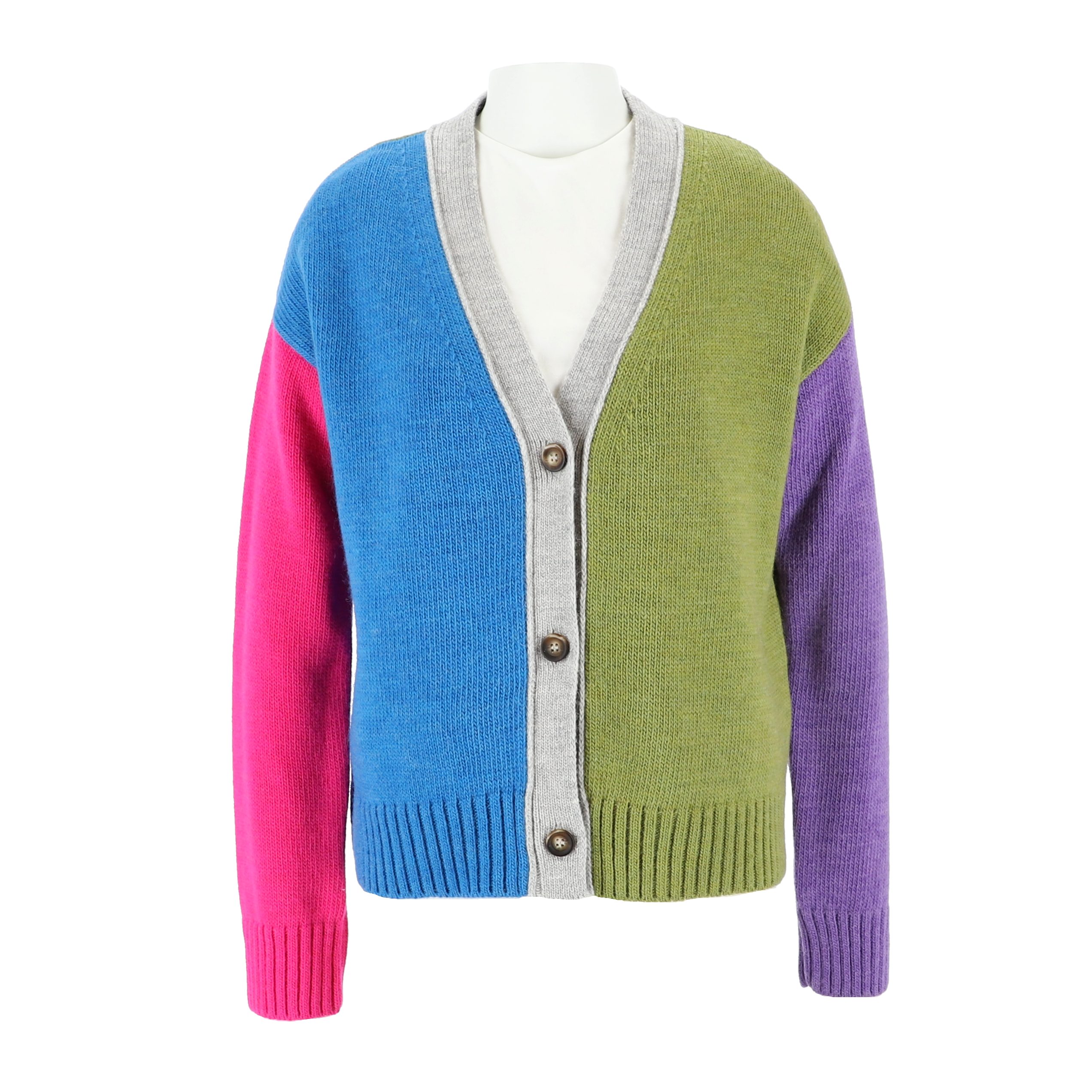 halsüberkopf Accessoires Cardigan Color Block aus hochwertigem Wollmix! günstig online kaufen