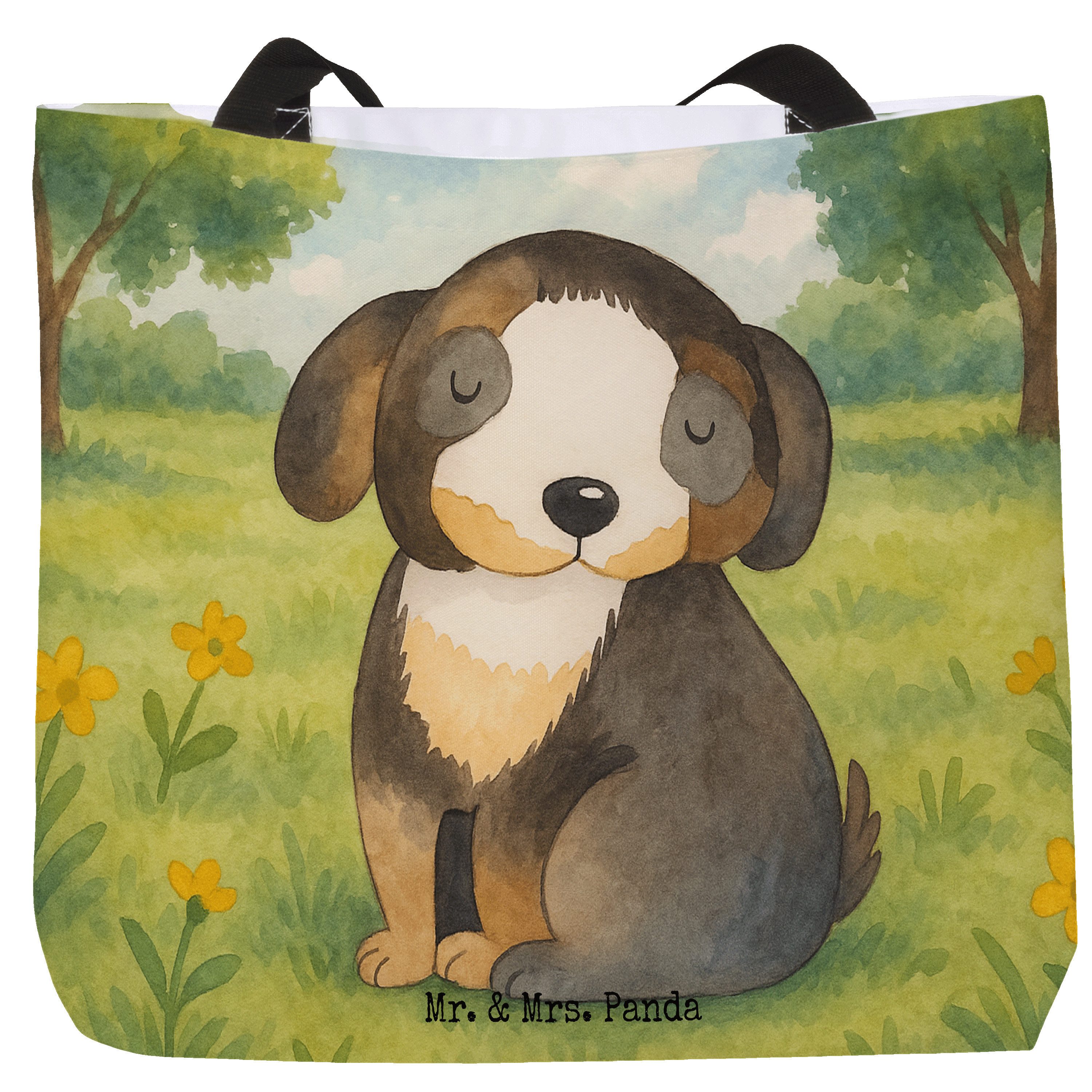 Shopper Hund Entspannen Design, Schultasche, Weiß, Reisetasche, Liebe, Bücher