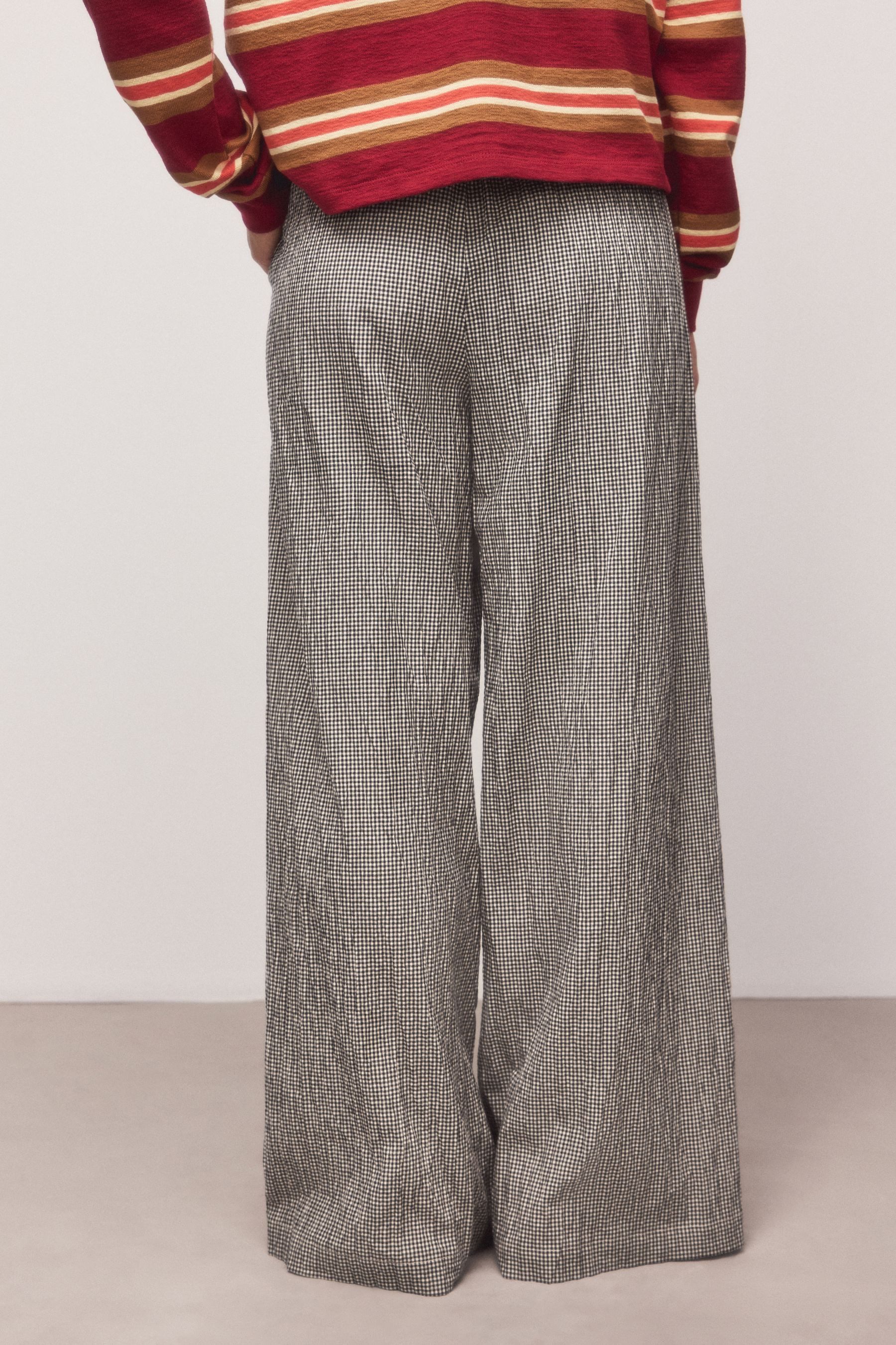 Next Palazzohose Hose mit weitem Bein im Vichykaro, Kurzgröße (1-tlg) günstig online kaufen