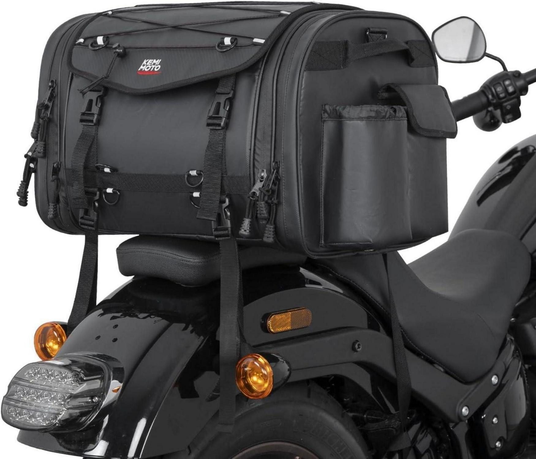 Roller-Gepäckträger Motorrad Tasche 32L wasserdicht erweiterbar Satteltasche Regenhülle