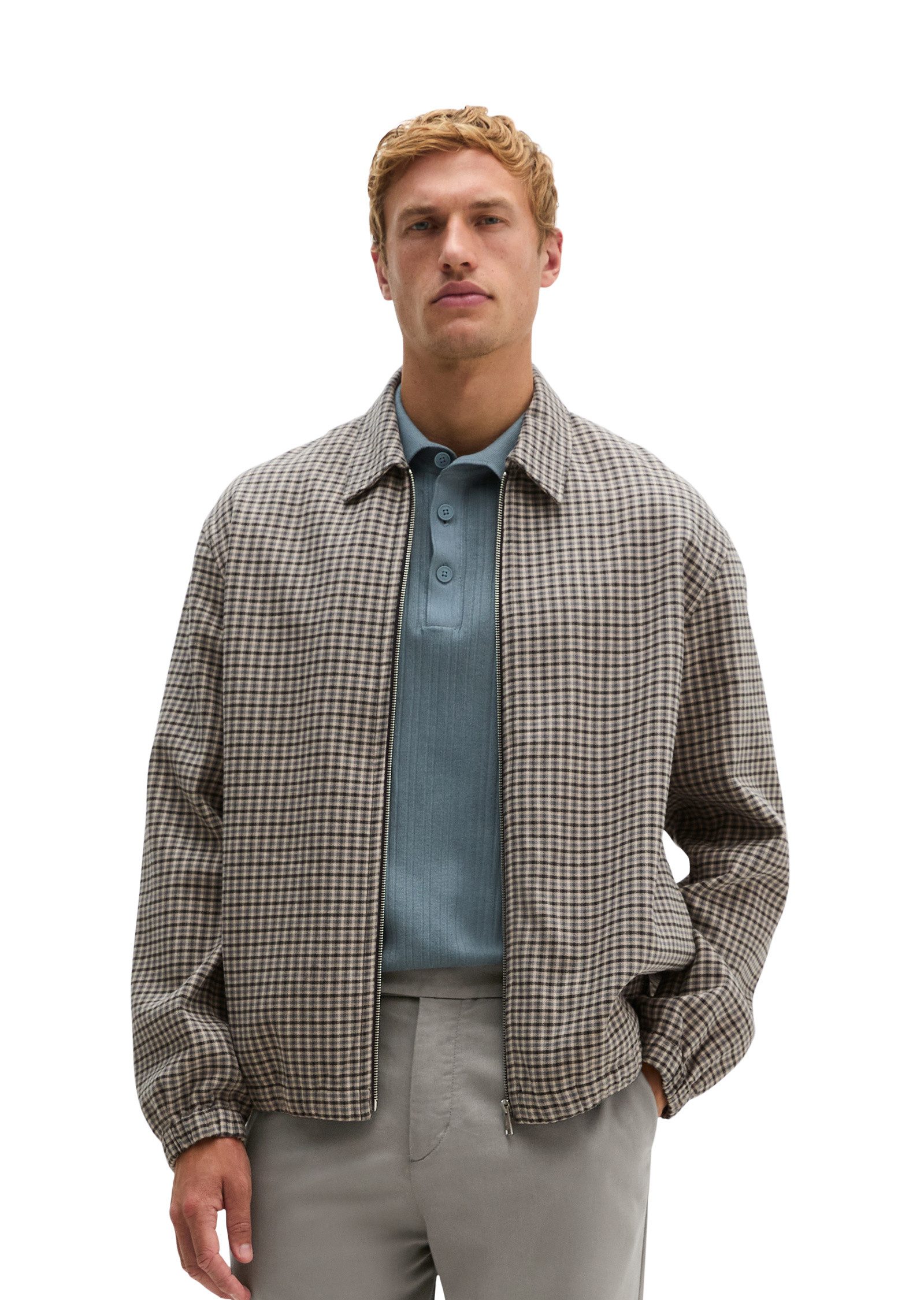 Marc O'Polo Kurzjacke aus doppellagigem Bio-Baumwoll-Twill