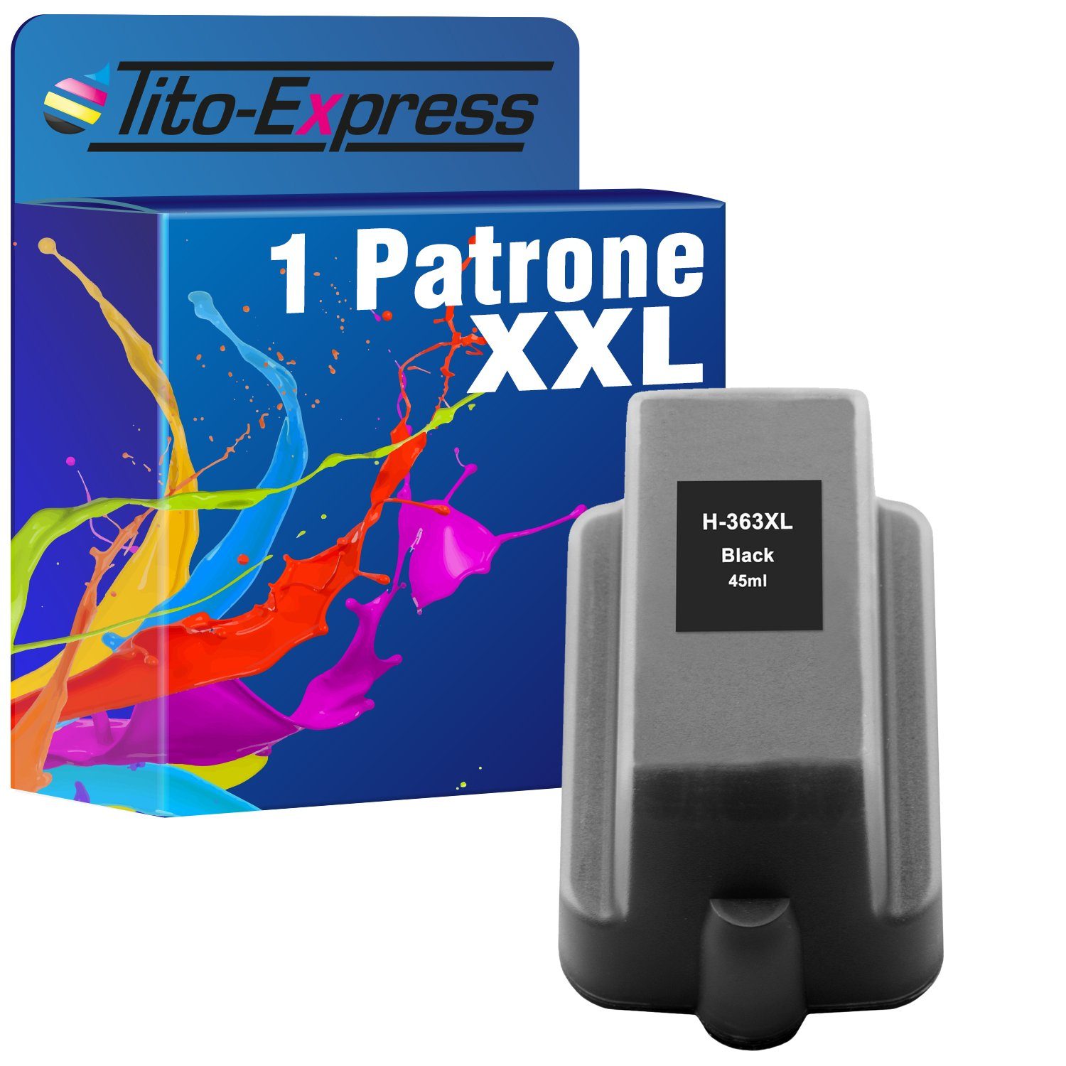 Tito-Express ersetzt HP 363 XL 363XL Black Tintenpatrone (für Photosmart 8250 C5150 C5180 C6180 C6280 C7180 C7280 C8180 D6160)