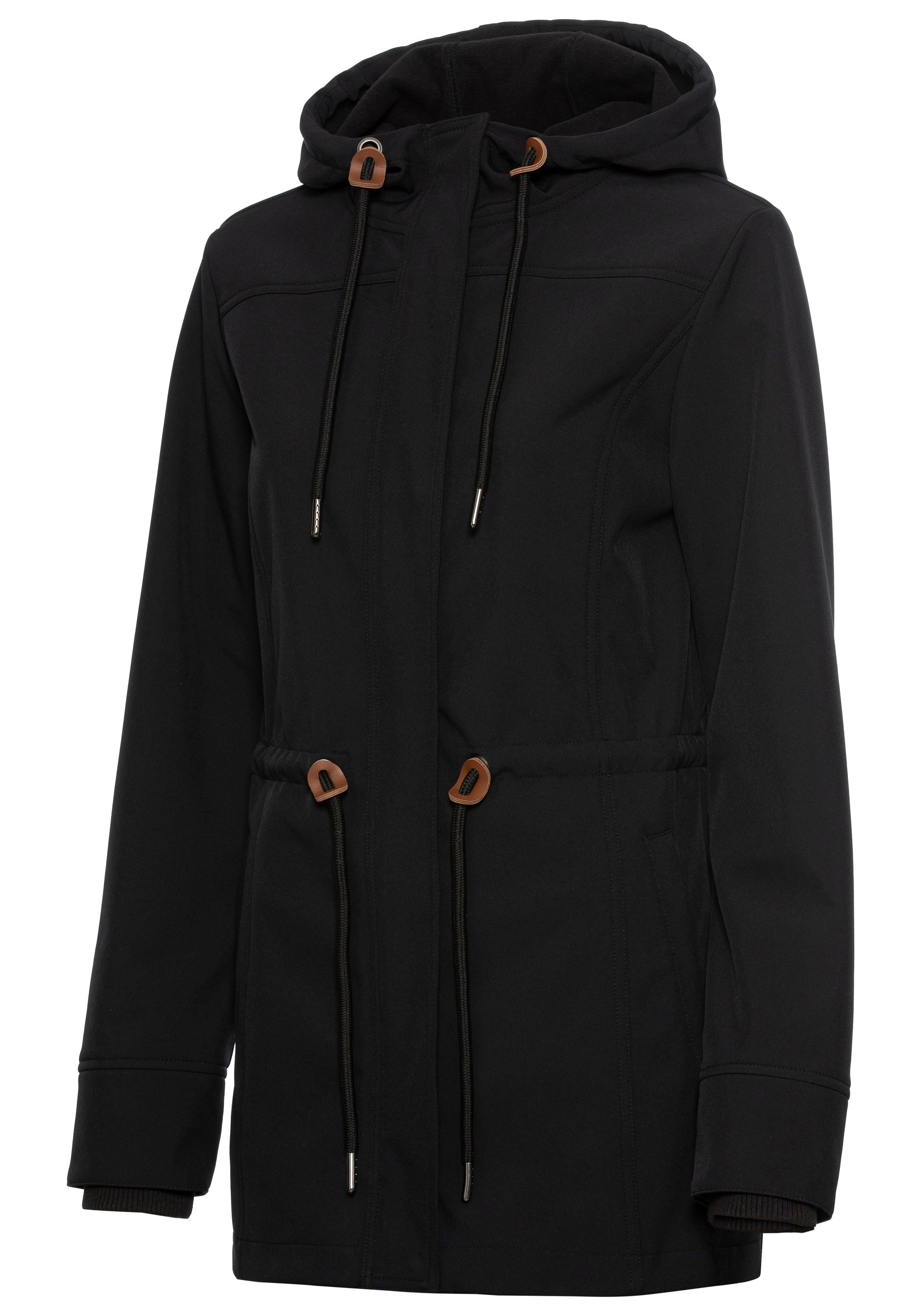 vivance active Softshelljacke mit Kordelzug an der Taille