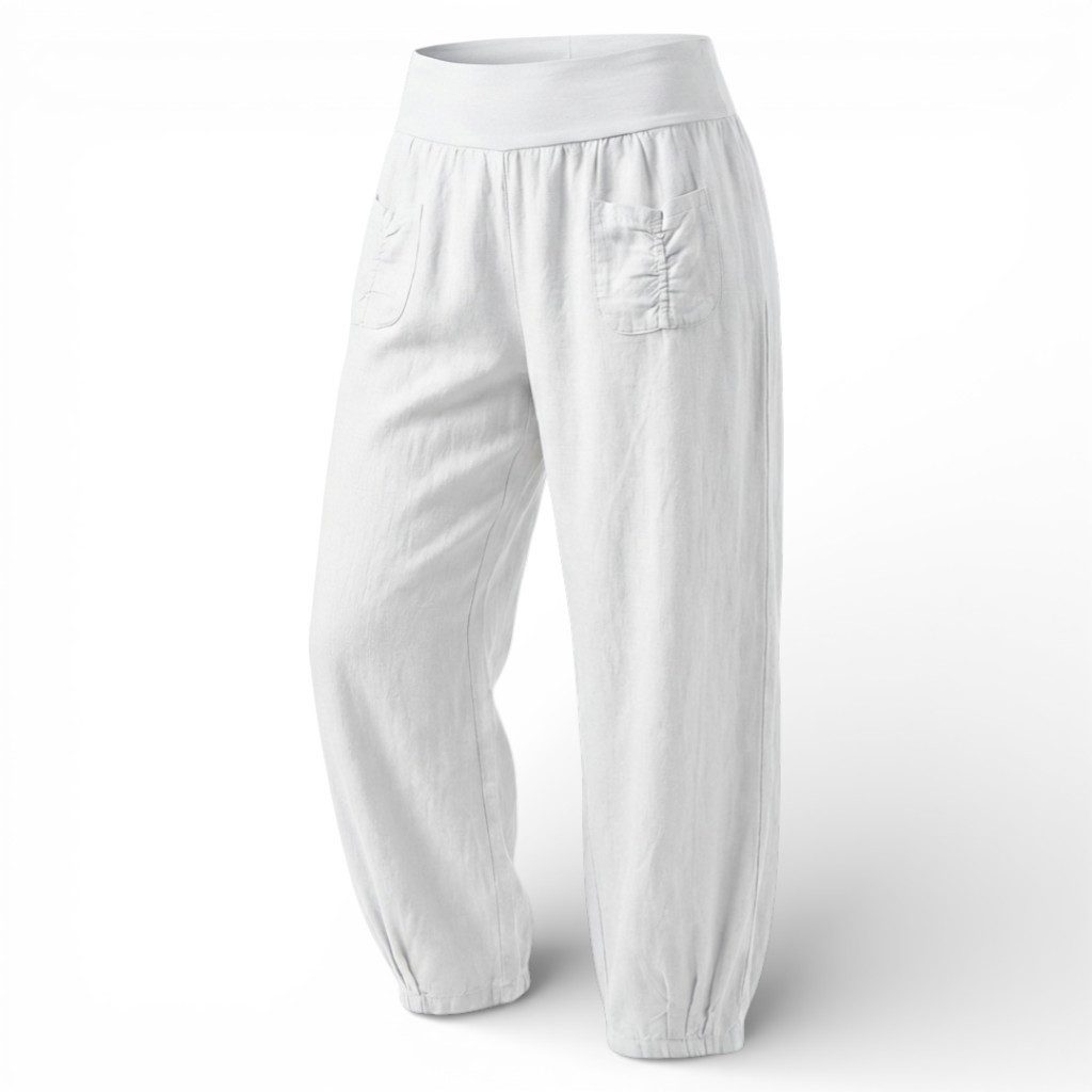 OriginalYou Leinenhose Sommerliche Leinen Pumphose luftig leichte Schlupfhose luftig & leichtes Leinengewebe, elastischer Bund, in Unifarbe