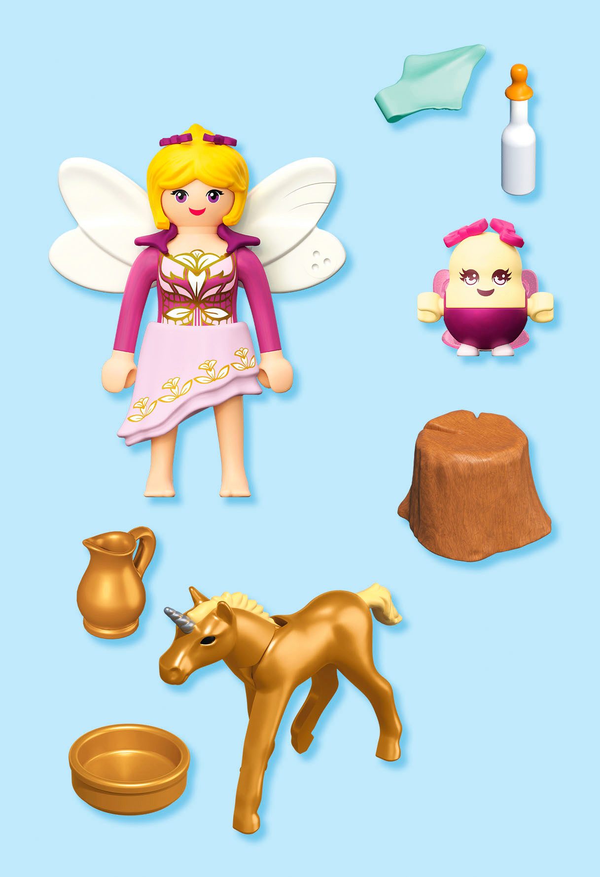 Playmobil® Goldenes Einhornfohlen mit Fee (71844), Princess Magic Konstruktions-Spielset, (23 St), Made in Europe