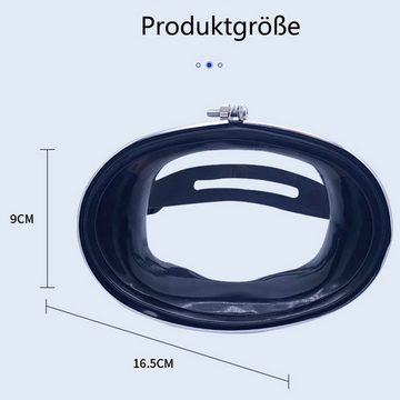 LeiGo Tauchermaske Tauchermasken,Taucherbrille,Schnorchelmaske gehärtetem Glas,schwarz, HD-Sichtfeld