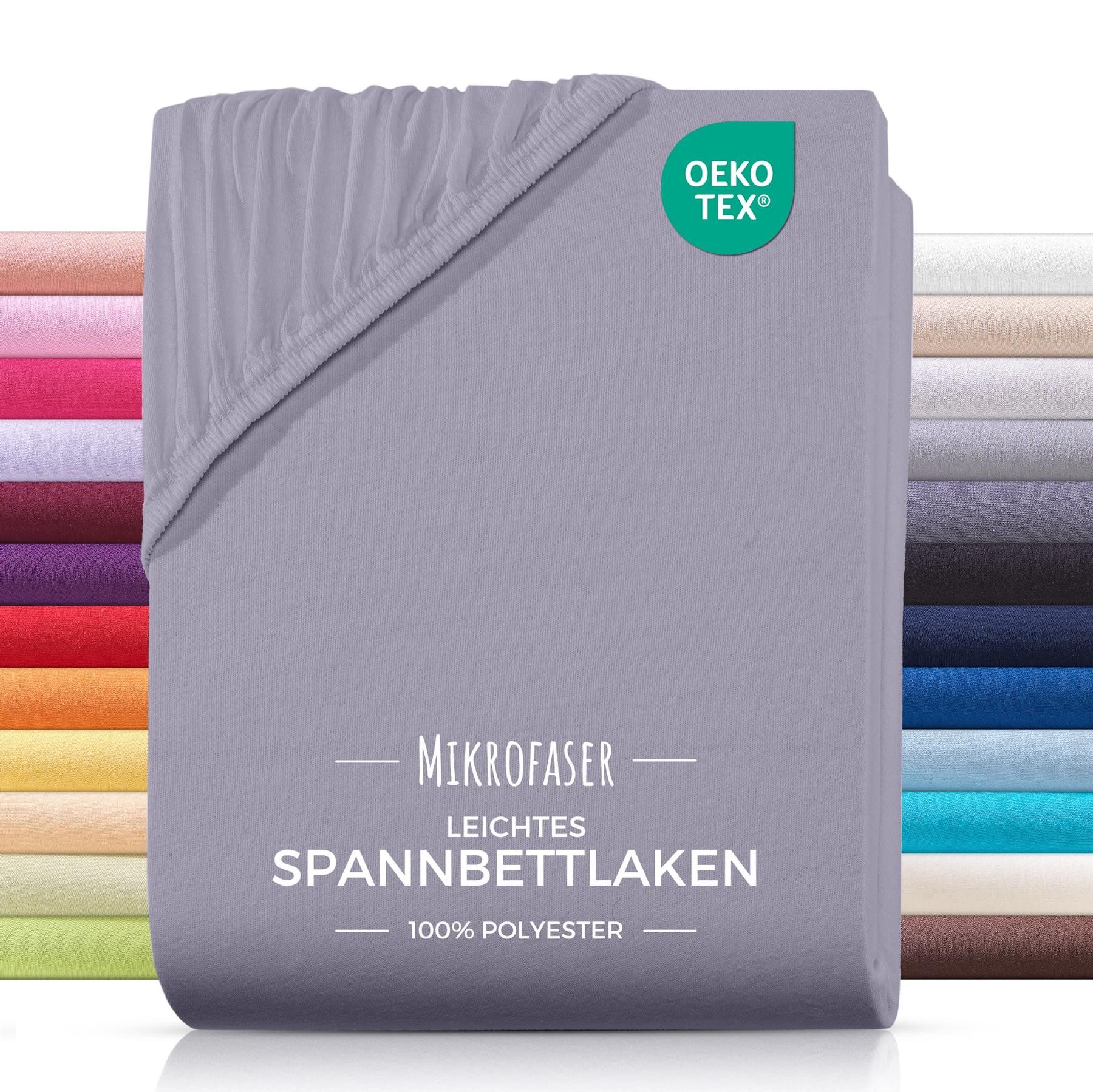 Spannbettlaken 90x200 100x200 140x200 160x200 180x200 200x200 Mikrofaser Polyester