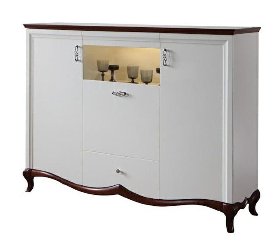 Xlmoebel Kommode Großer Designer Bar-Kommodenschrank Vitrine Weiß (Kommode), Hergestellt in Europa