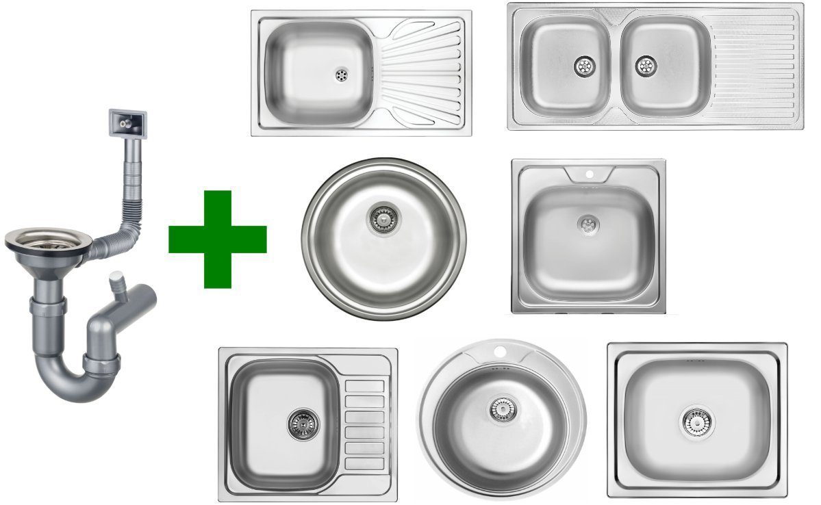 Faizee Möbel Edelstahlspüle Edelstahl Einbauküchenspüle Spülbecken günstig online kaufen