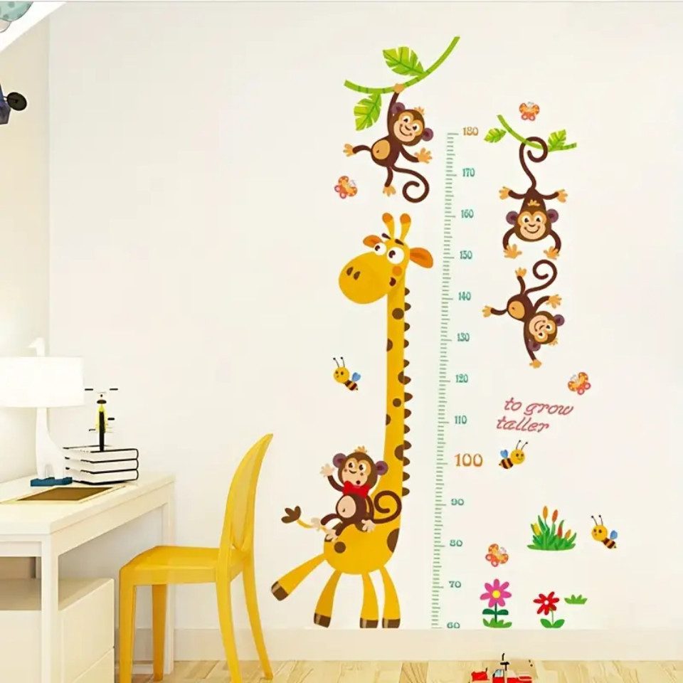 Montegoni Wandsticker Abnehmbarer Giraffen & Affen günstig online kaufen