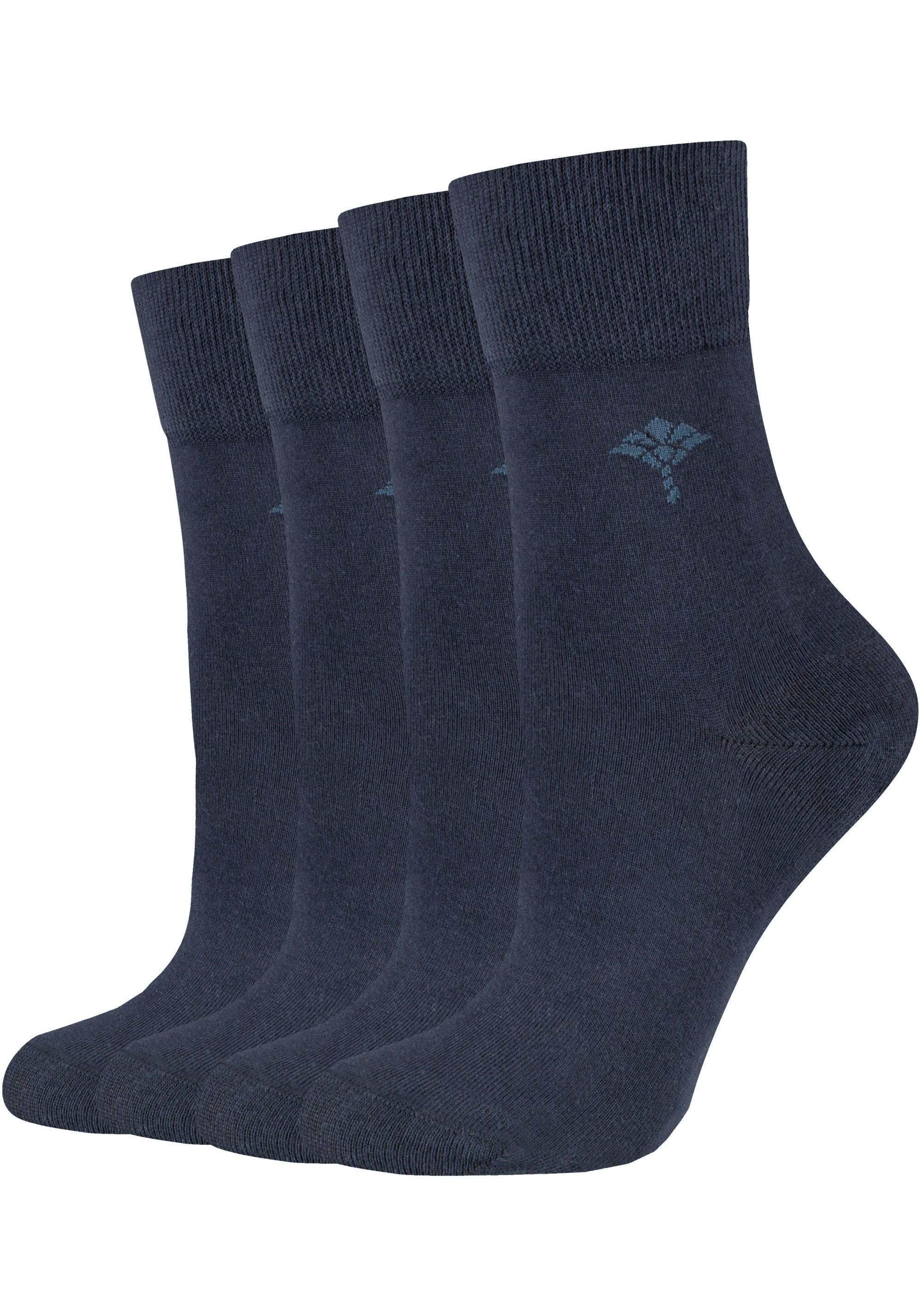 JOOP Socken "for your daily glam" 4 Stk. tlg. mit Cornflower-Logo, Rippenbü günstig online kaufen