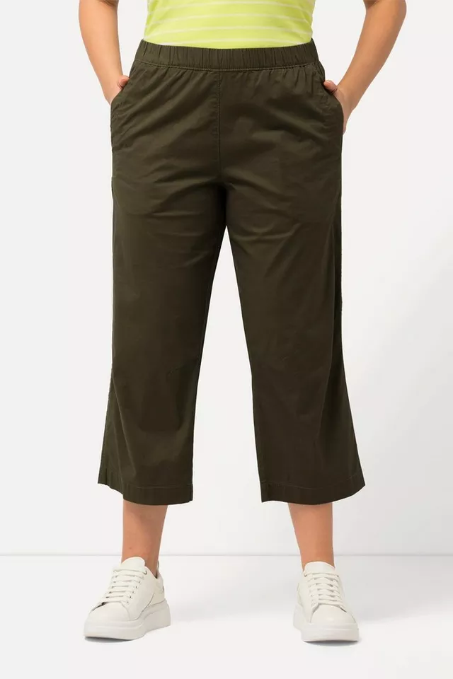 Ulla Popken 7/8-Hose 7/8-Hose Ruby geformtes Knie gerades Bein