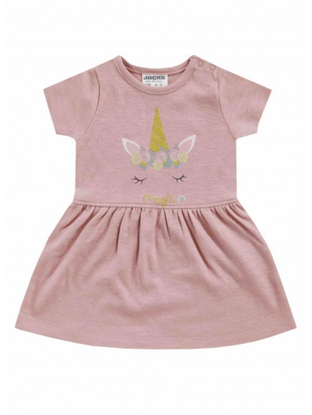 JACKY Jerseykleid Baby Mädchen Kleid mit Einhorn-Print aus Bio-Baumwolle