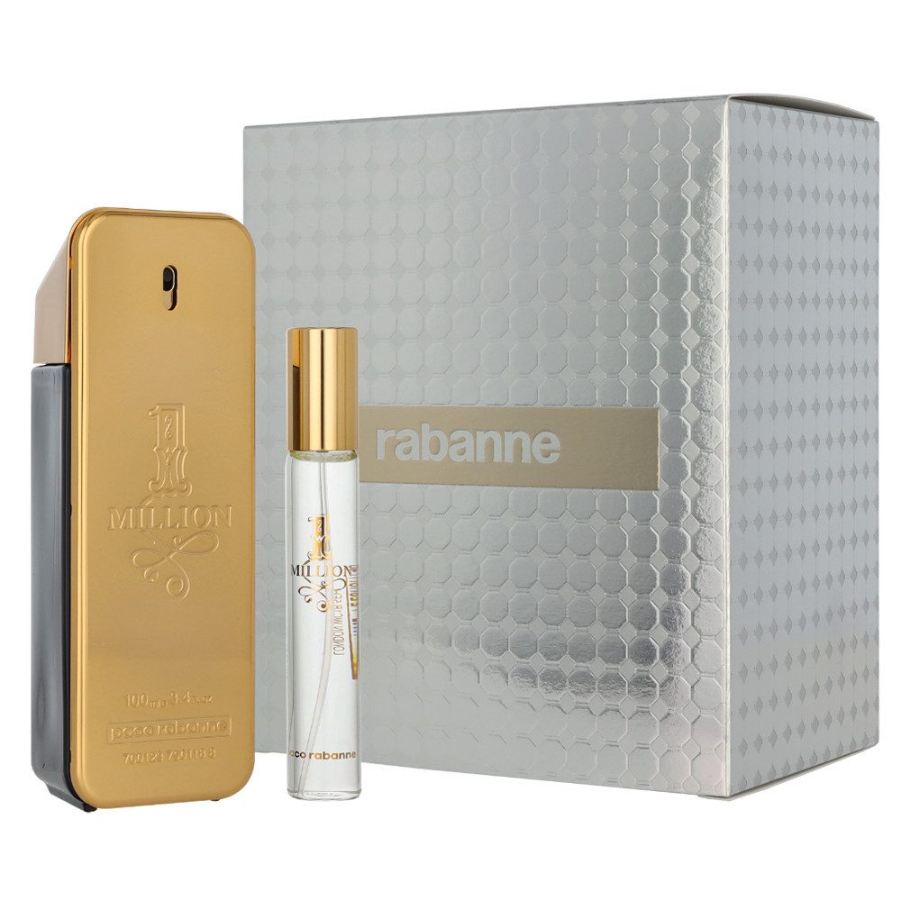 paco rabanne Pflege-Geschenkset Paco Rabanne 1 Million Eau de Toilette Set 100 ml + 20 ml Herren, 2-tlg., Charismatischer Herrenduft im praktischen Duo-Set