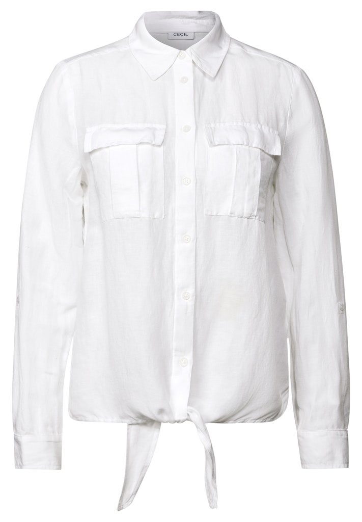 CECIL Blusenshirt LINEN_LI/CV_ Solid Knot Blouse günstig online kaufen