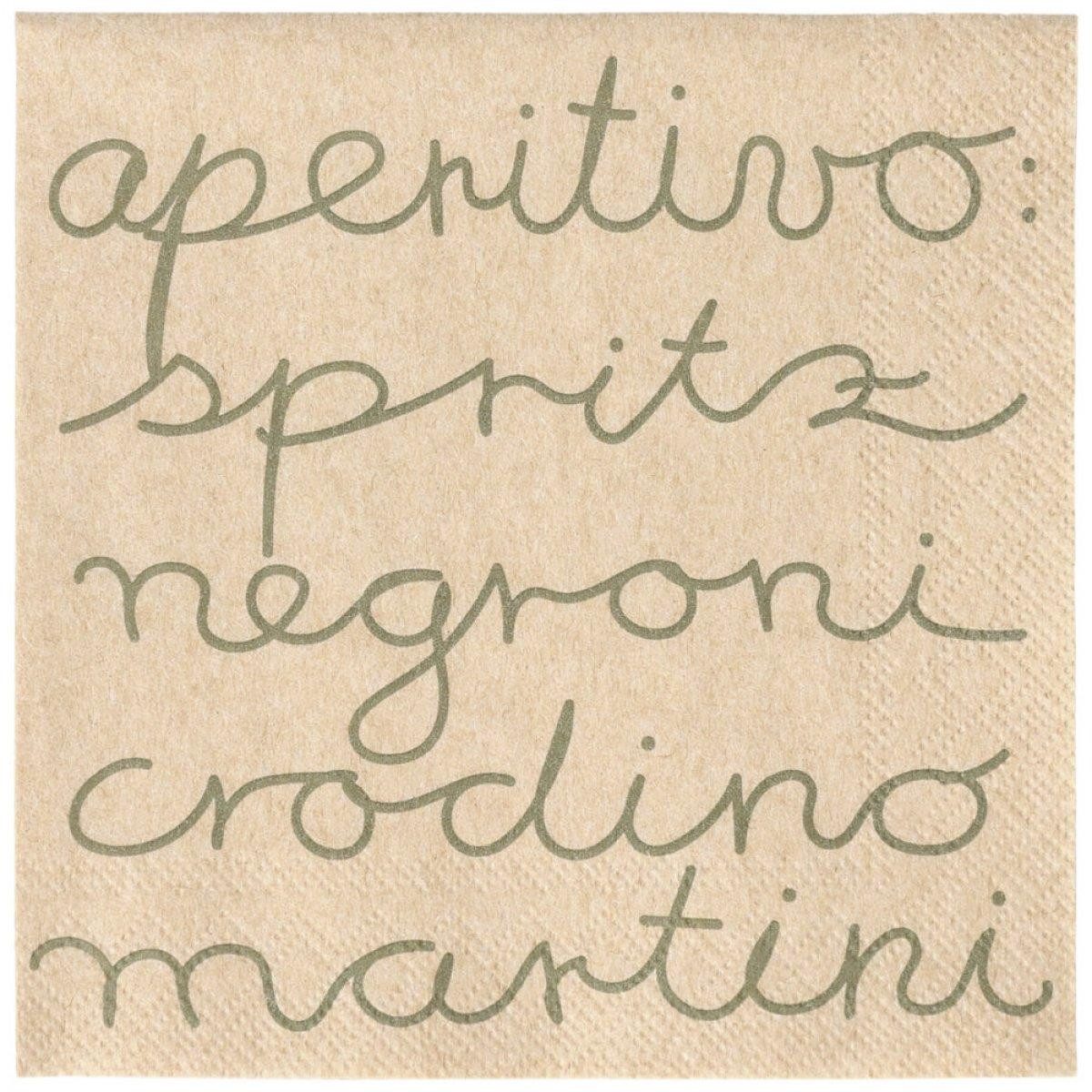 Räder Papierserviette Design Cocktailserviette Aperitivo (20-teilig)