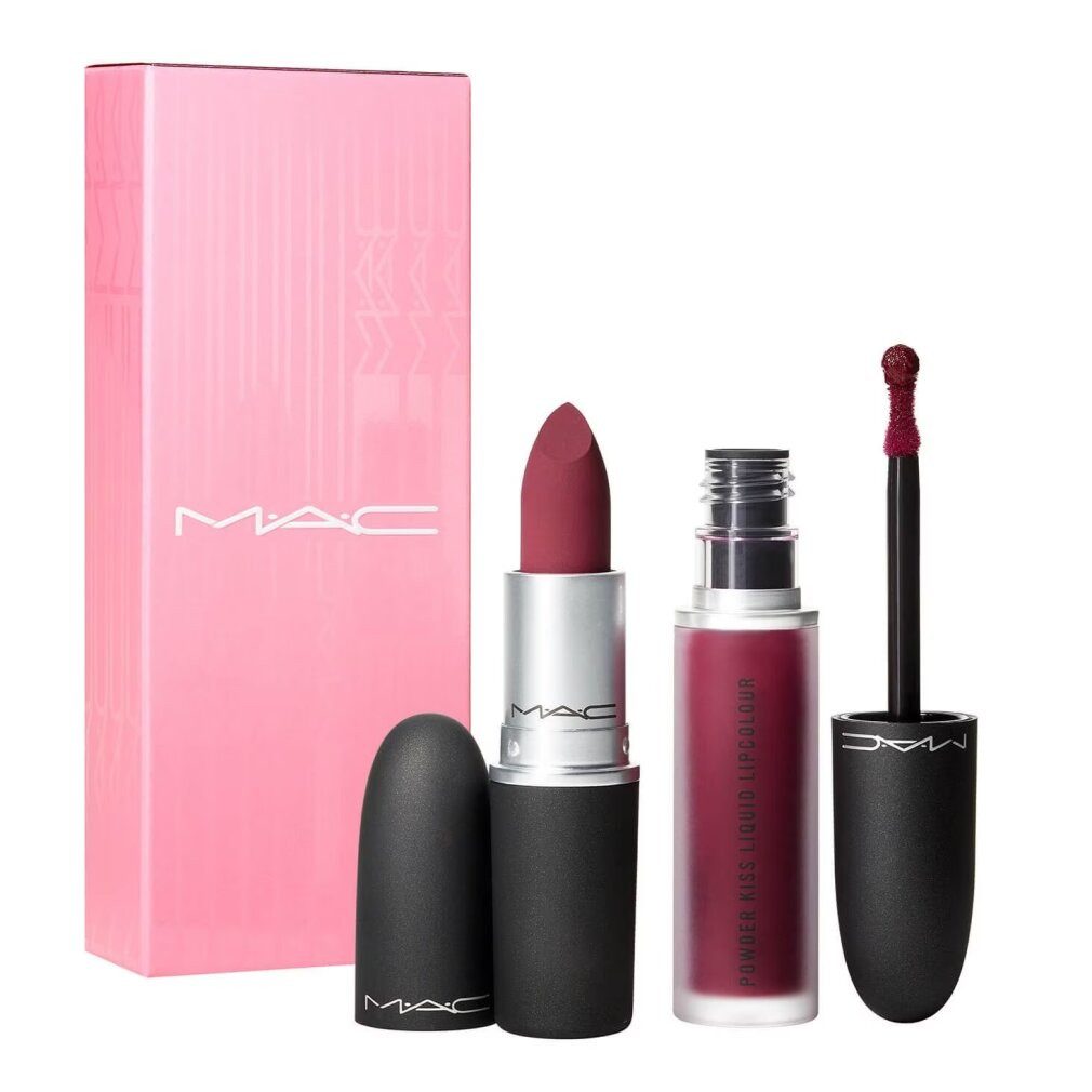MAC Make-up Set Power Kiss Lip Like Mother 3 Gr + 5ml