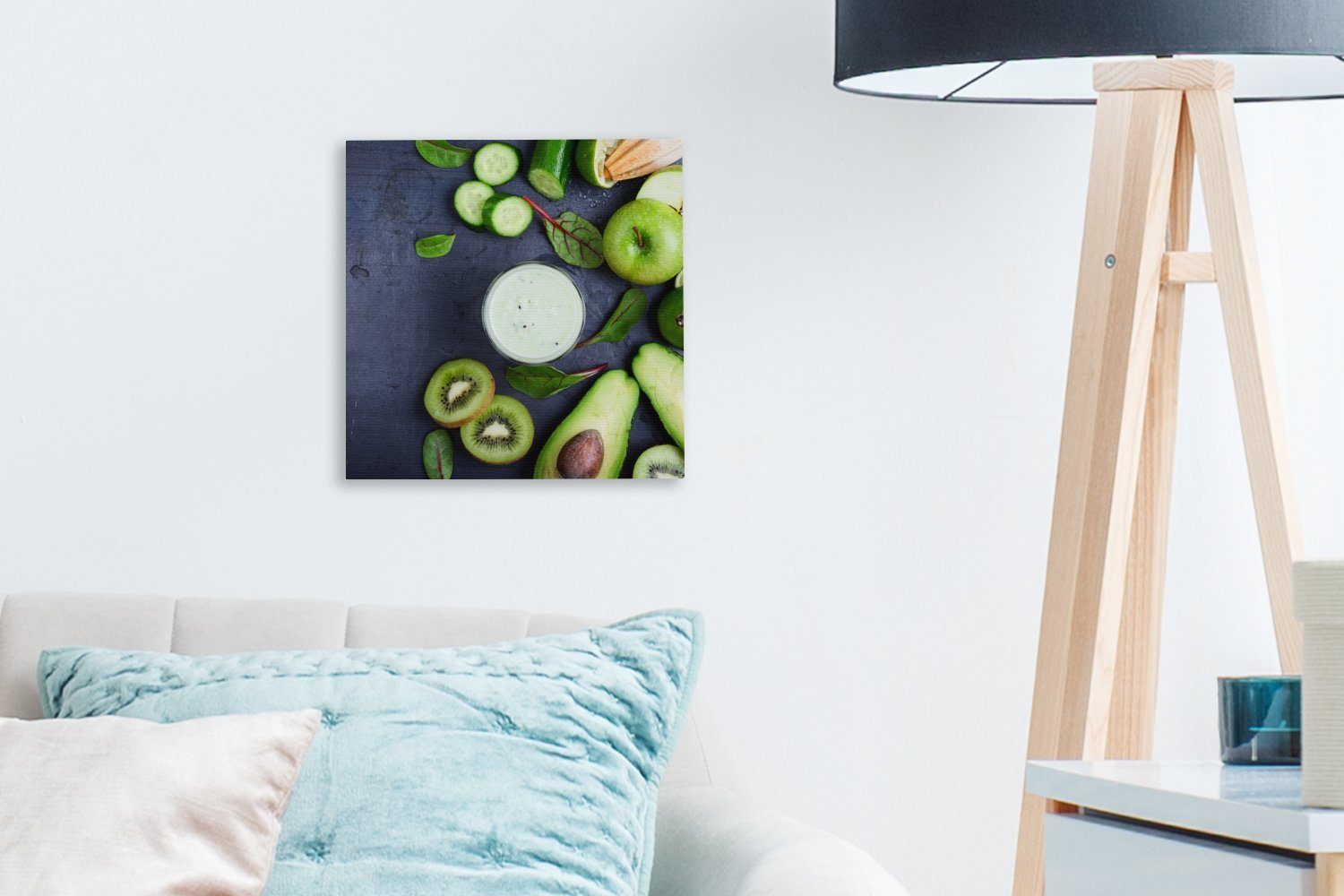 Schlafzimmer St), Grün, Obst (1 für Smoothie Wohnzimmer - - OneMillionCanvasses® Leinwand Bilder Leinwandbild