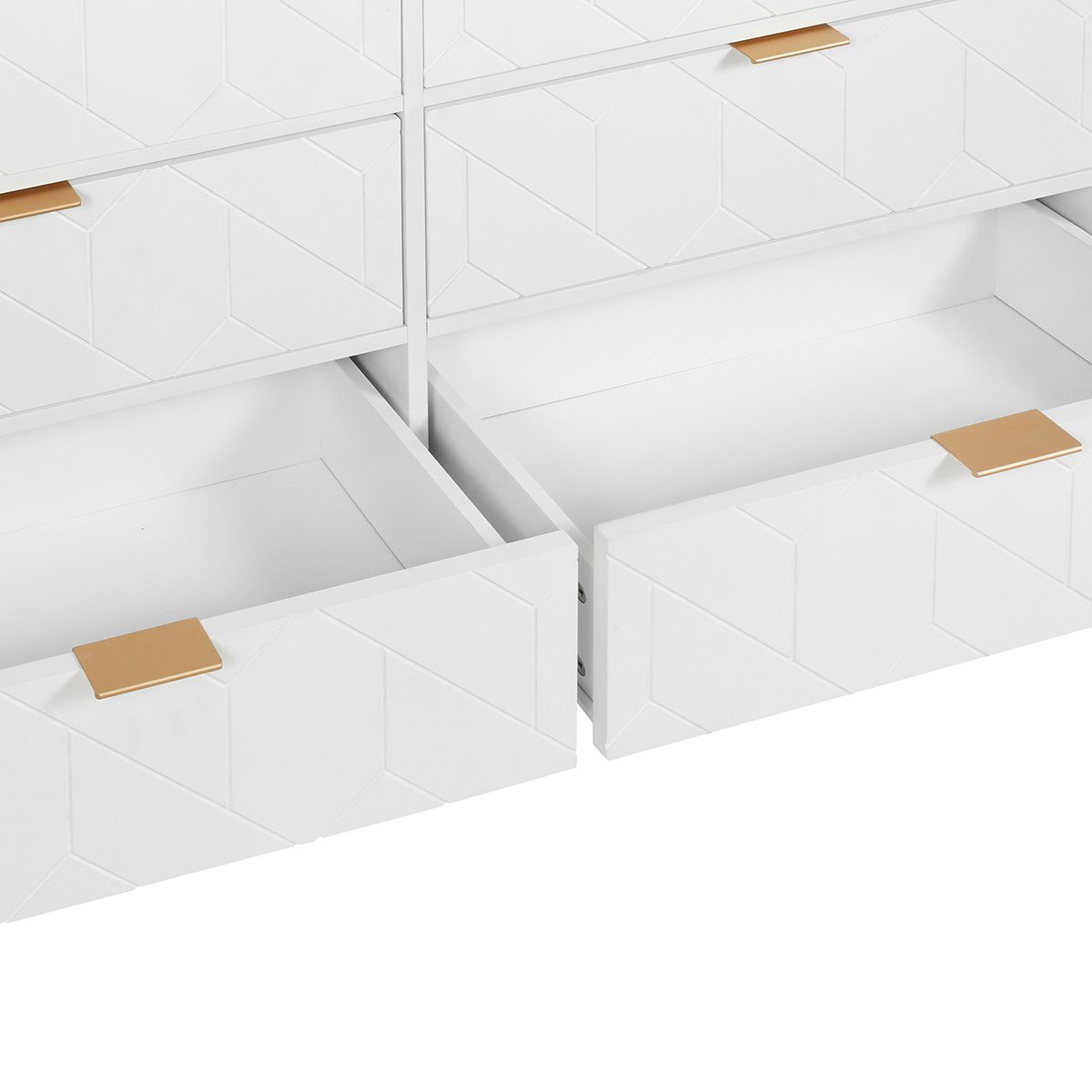 Sideboard (Kommode mit 6 Schubladen), Highboard für Schlafzimmer & alle Wohnräume, 120x39.5x80.5cm