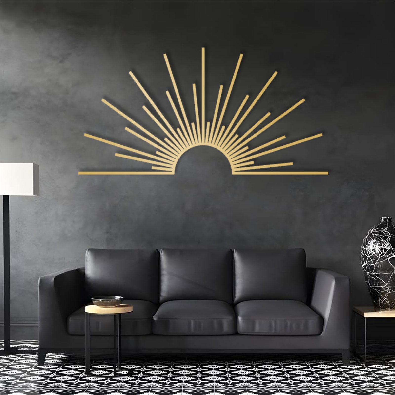 Jumpeak Wanddekoobjekt Sonne Metall Kunst Wanddekor, abstrakte Sonne Dekora günstig online kaufen