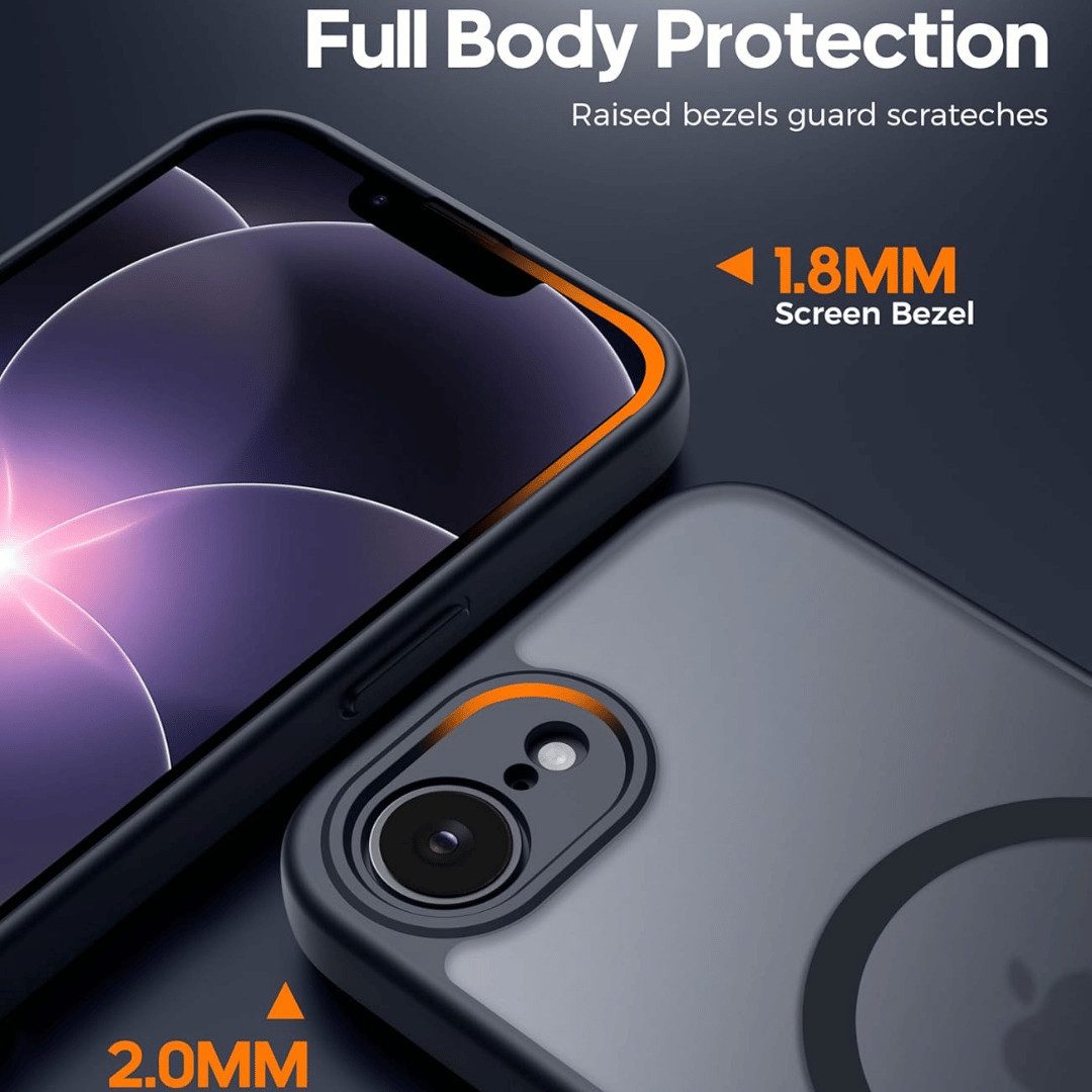 SmartUP Smartphone-Hülle + 2X Schutzglas für iPhone 17e MagSafe Panzerglas Panzerfolie Case 9H 6,1 Zoll, kompletter Rundumschutz, MagSafe-Technologie – Bild 3 von 5