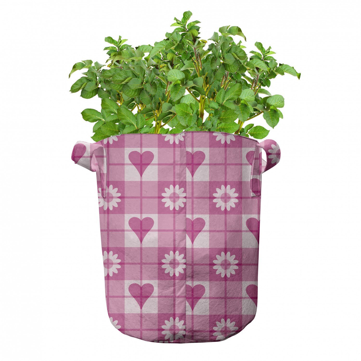 Rosa und hochleistungsfähig Griffen Pflanzkübel Blütenblätter mit Stofftöpfe Herz Blumen Abakuhaus Pflanzen, für