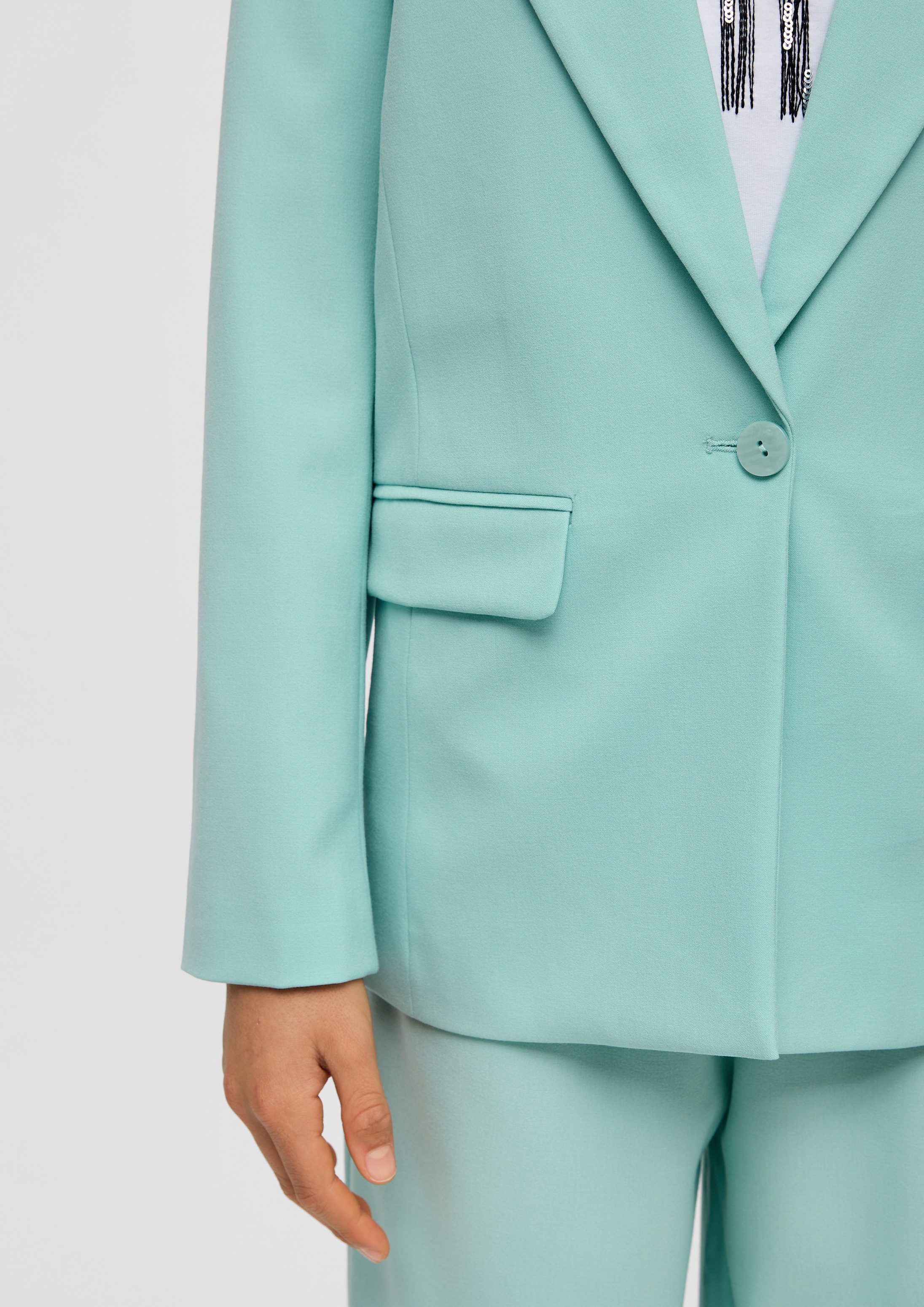 s.Oliver Jackenblazer Indoor-Blazer Twill-Blazer aus Viskosemix
