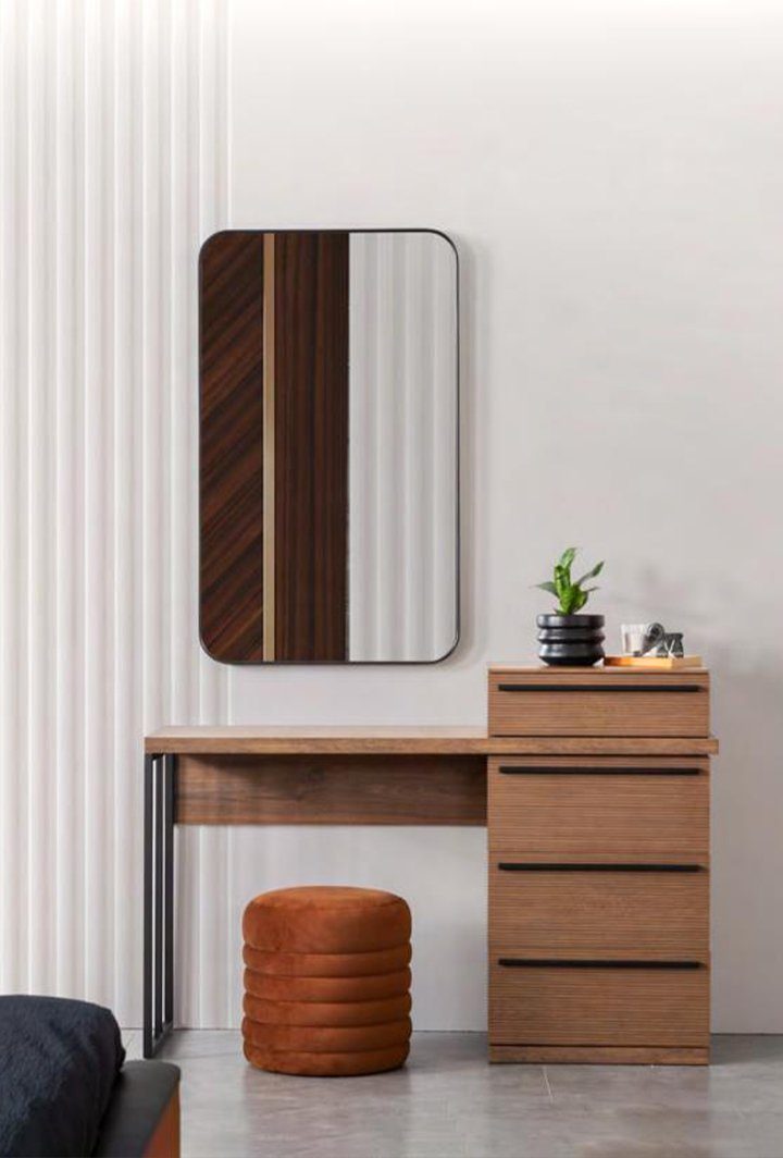 / JVmoebel In Möbel Spiegel), Design Modern (Schminktisch Schlafzimmer Europe Schminktisch mit Schminktisch Spiegel Luxus Made