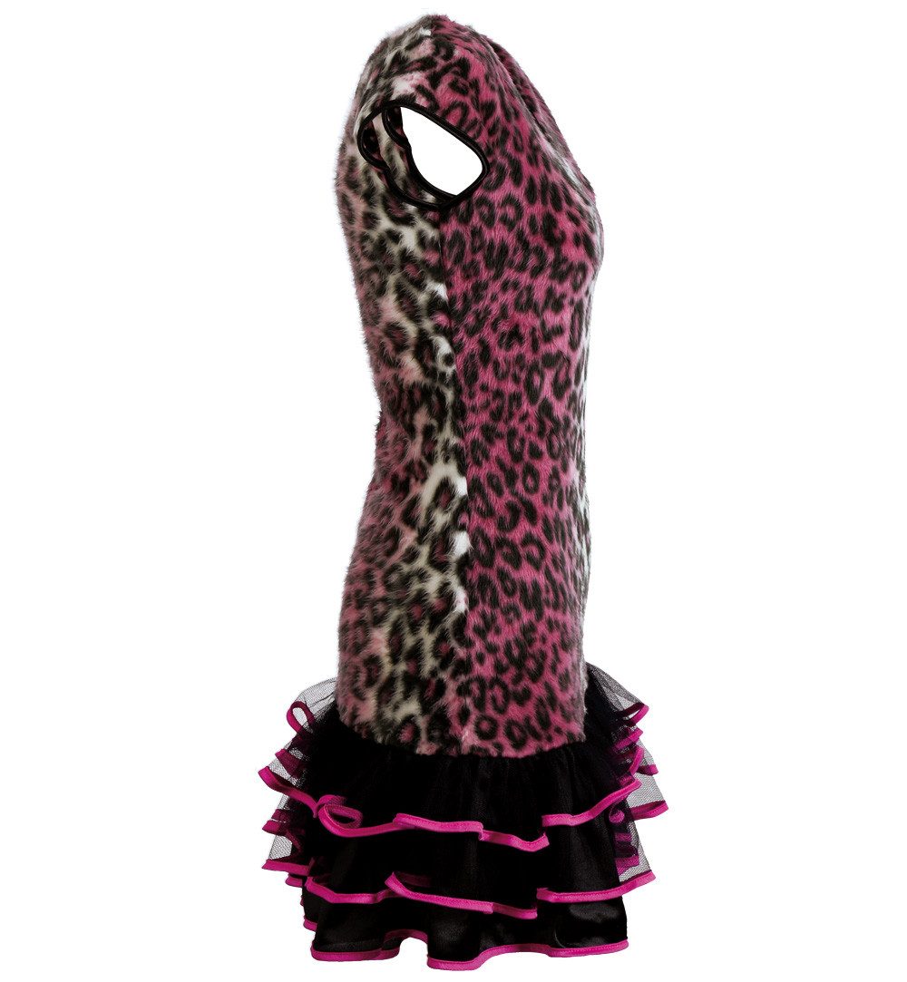 Fries Kostüm Damen Pink Leopard Kostüm Kleid Karneval Fasching