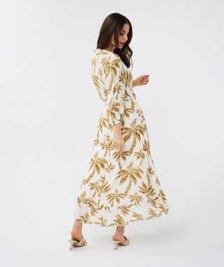 Esqualo Sommerkleid Esqualo Wickelkleid mit Palmenprint