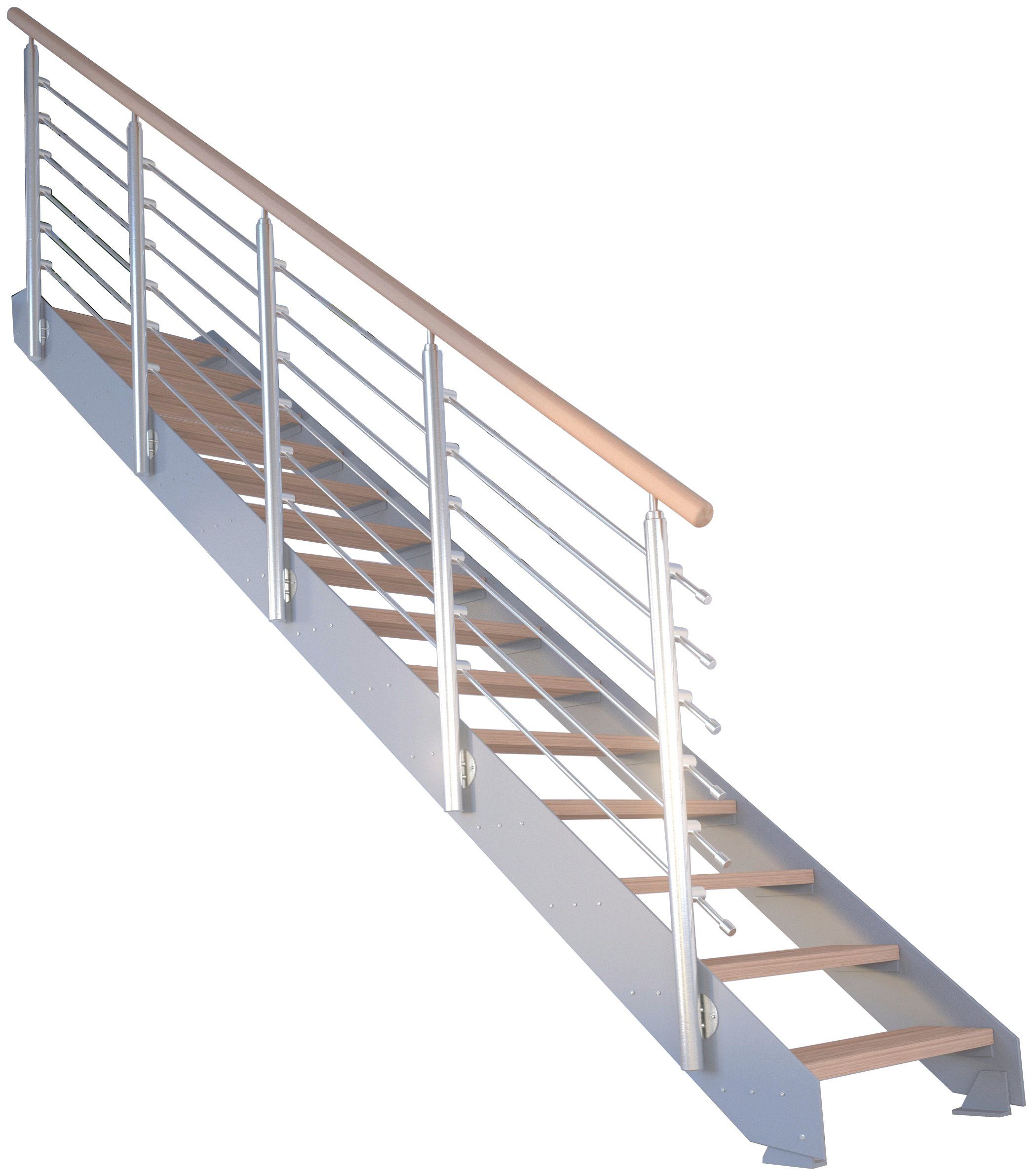 Systemtreppe offen, Kos, Starwood Stufen Design, Geteilte