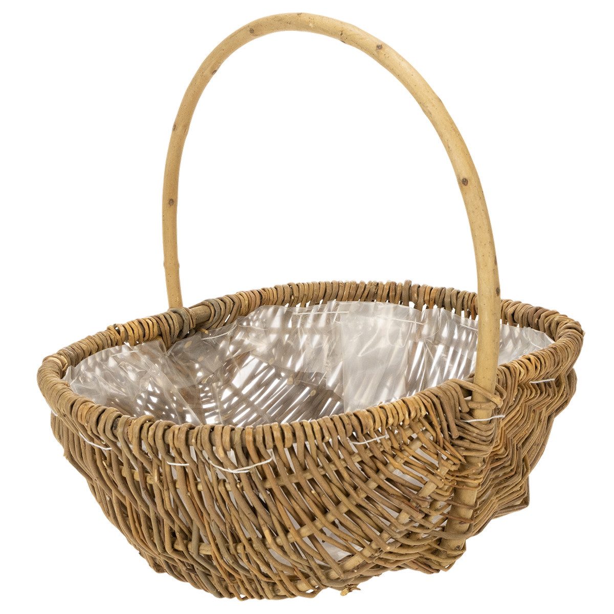 Florists Products Dekokorb Korb aus Weidengeflecht mit Folie für Dekoration und