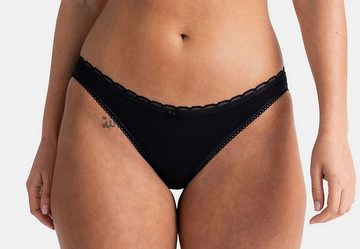 Dorina Hüftslip DORINA 3er-Pack Classic Brief Naomi, Hüftslip Baumwolle D000891 (Spar-Set, 3er-Pack, 3er-Set) Mit Spitzeneinfassung