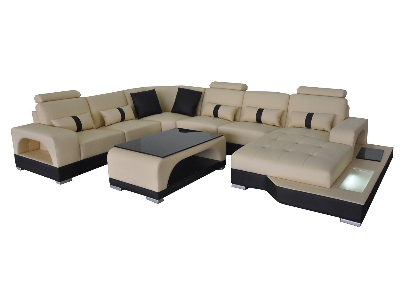 JVmoebel Ecksofa »Leder Sofa Moderne Couch Polster Design Wohnlandschaft +  Tisch Eck Couchen Sitz« online kaufen | OTTO