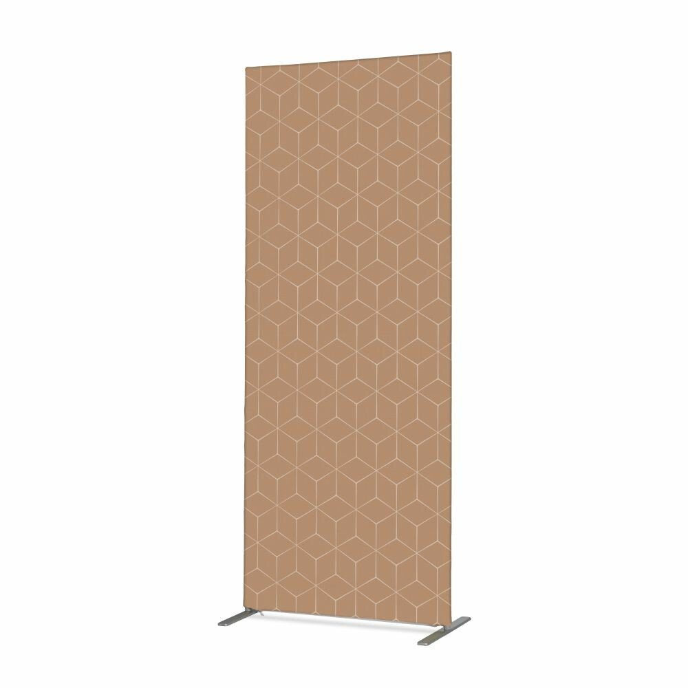 Showdown Displays Paravent 85-200 Hexagon - Beige - Aluminiumrahmen - Schwarz (1 St)