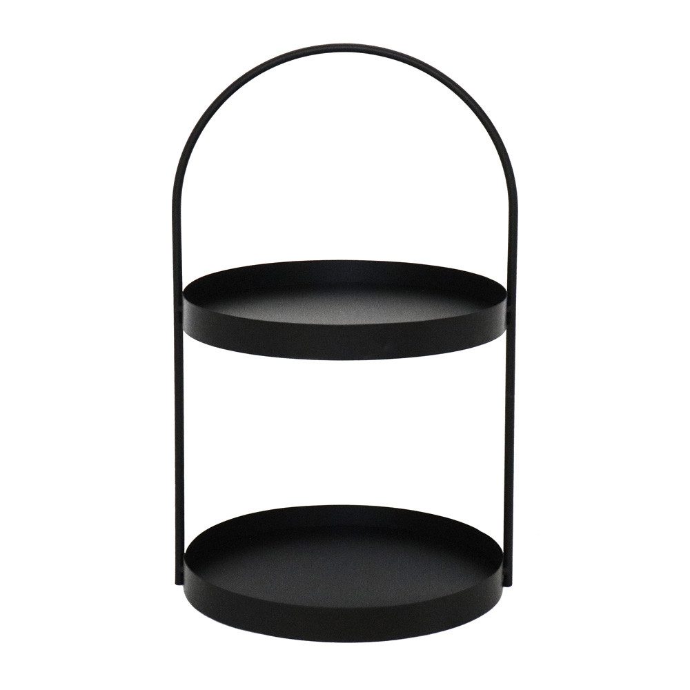 Grafelstein Etagere Etagere MARIT schwarz aus Metall modernes Design H46cm Metalletagere m