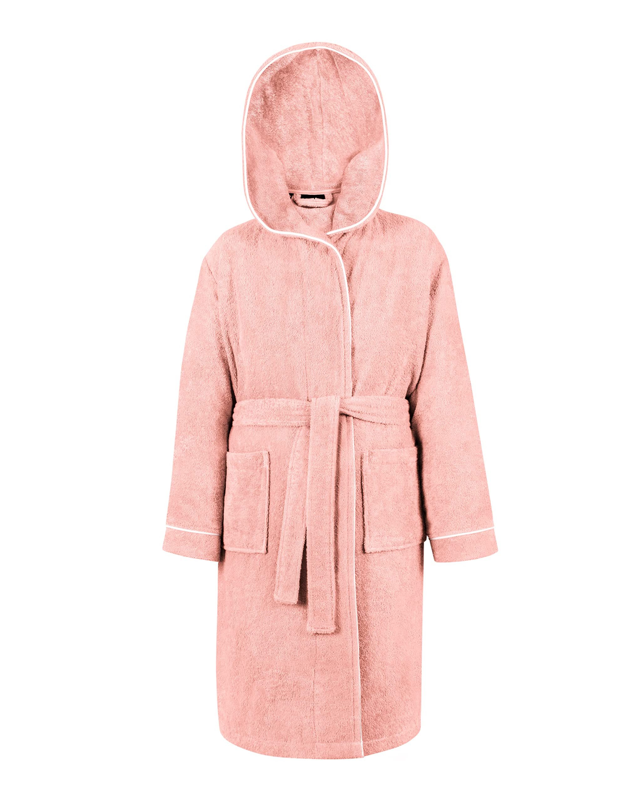 Laynenburg Kinderbademantel - Bademantel Kinder Frottee mit Kapuze aus Baumwolle, - in den flauschigen Größen von 110 - 176 für Mädchen, Junge, Teenager