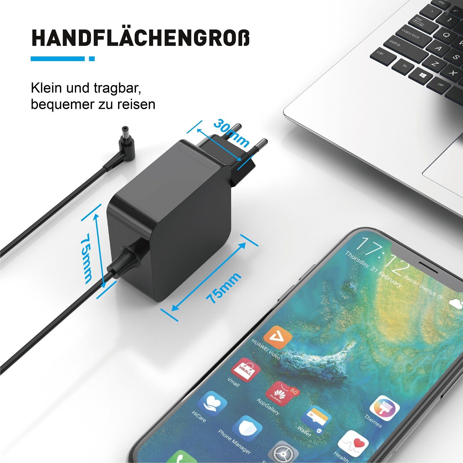 neue dawn 19V 3,42A 65W Laptop Netzteil für Asus R556L R556U R510L Ladekabel Notebook-Netzteil