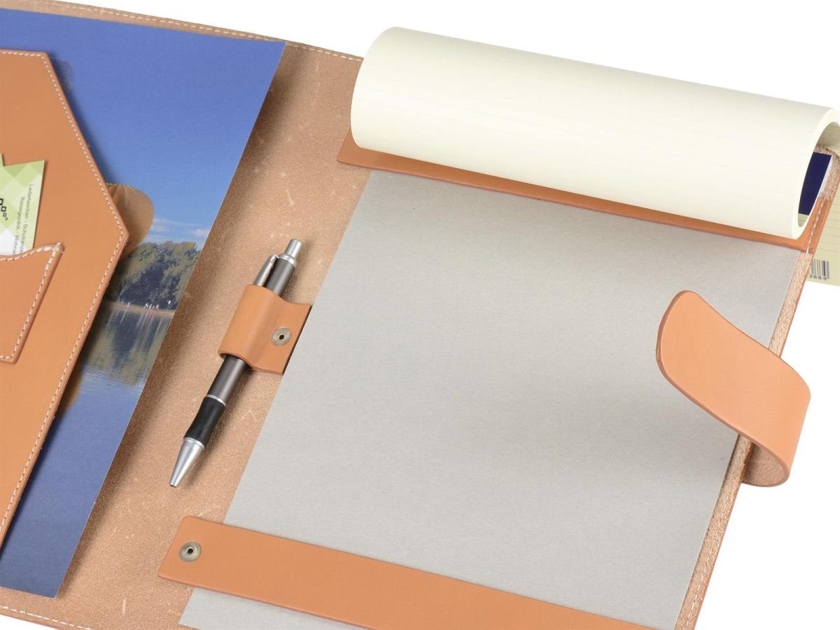 Ruitertassen rustikales Format Schreibmappe Leder, dickes natur Classic, Notizmappe, Konferenzmappe, A4