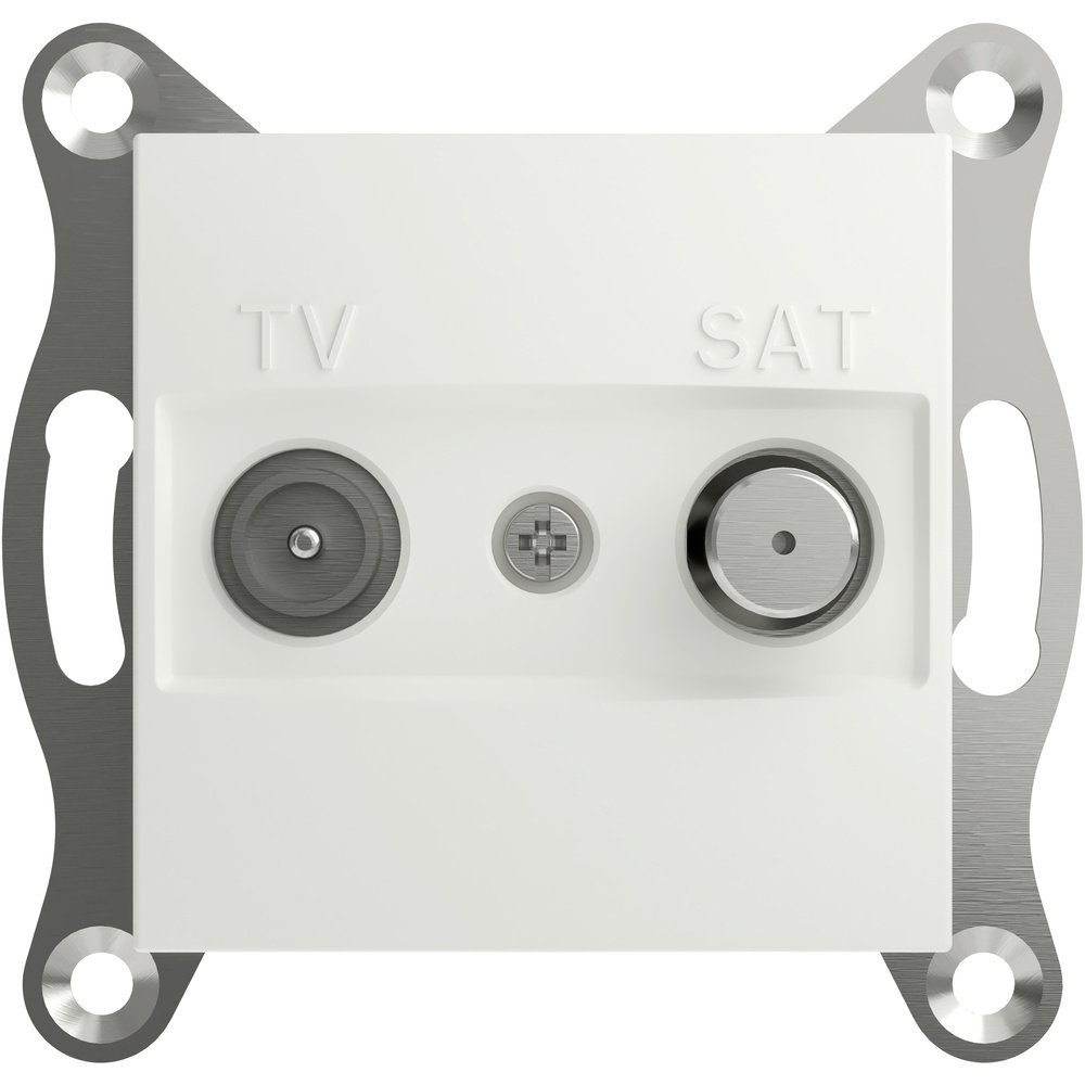 SCHNEIDER Schalter Schneider Electric TV-SAT Enddose Asfora Weiß (RAL 9003) EPH3470121D