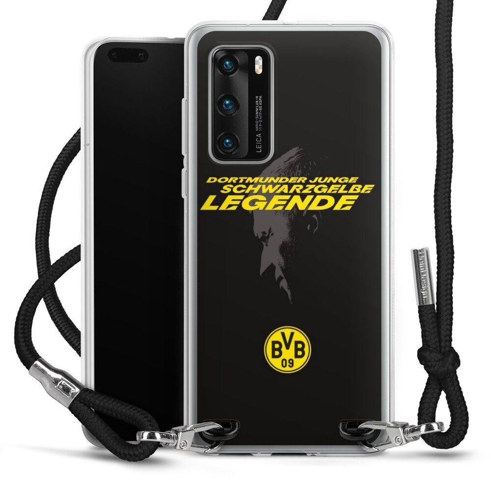 DeinDesign Handyhülle Marco Reus Borussia Dortmund BVB Danke Marco Schwarzgelbe Legende, Huawei P40 Handykette Hülle mit Band Case zum Umhängen Cover mit Kette