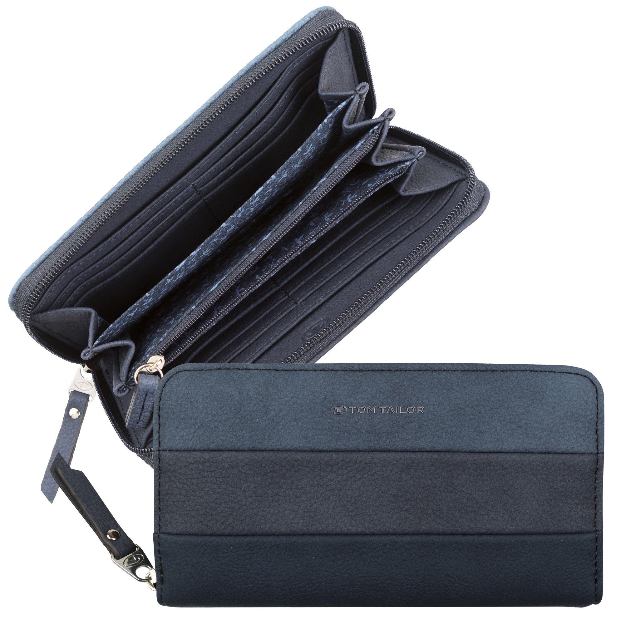 TOM TAILOR Geldbörse ELLEN Long zip wallet, im modischen Streifendesign