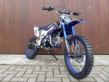 KXD Dirt-Bike 125ccm Dirtbike Pitbike Cross 4Takt 17/14 Zoll Blau Enduro Motorrad
