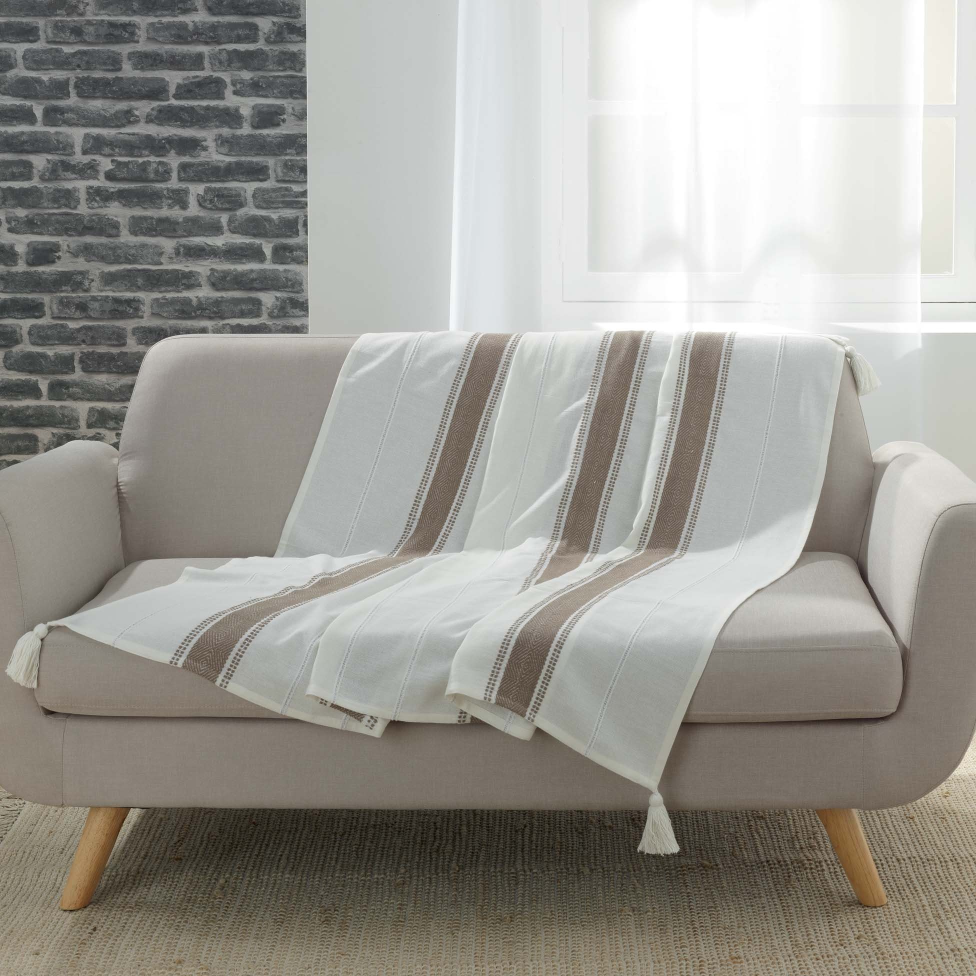 Tagesdecke, dynamic24, Wohndecke Sofa Couch 125x150 Baumwolle Decke Kuscheldecke Überwurf