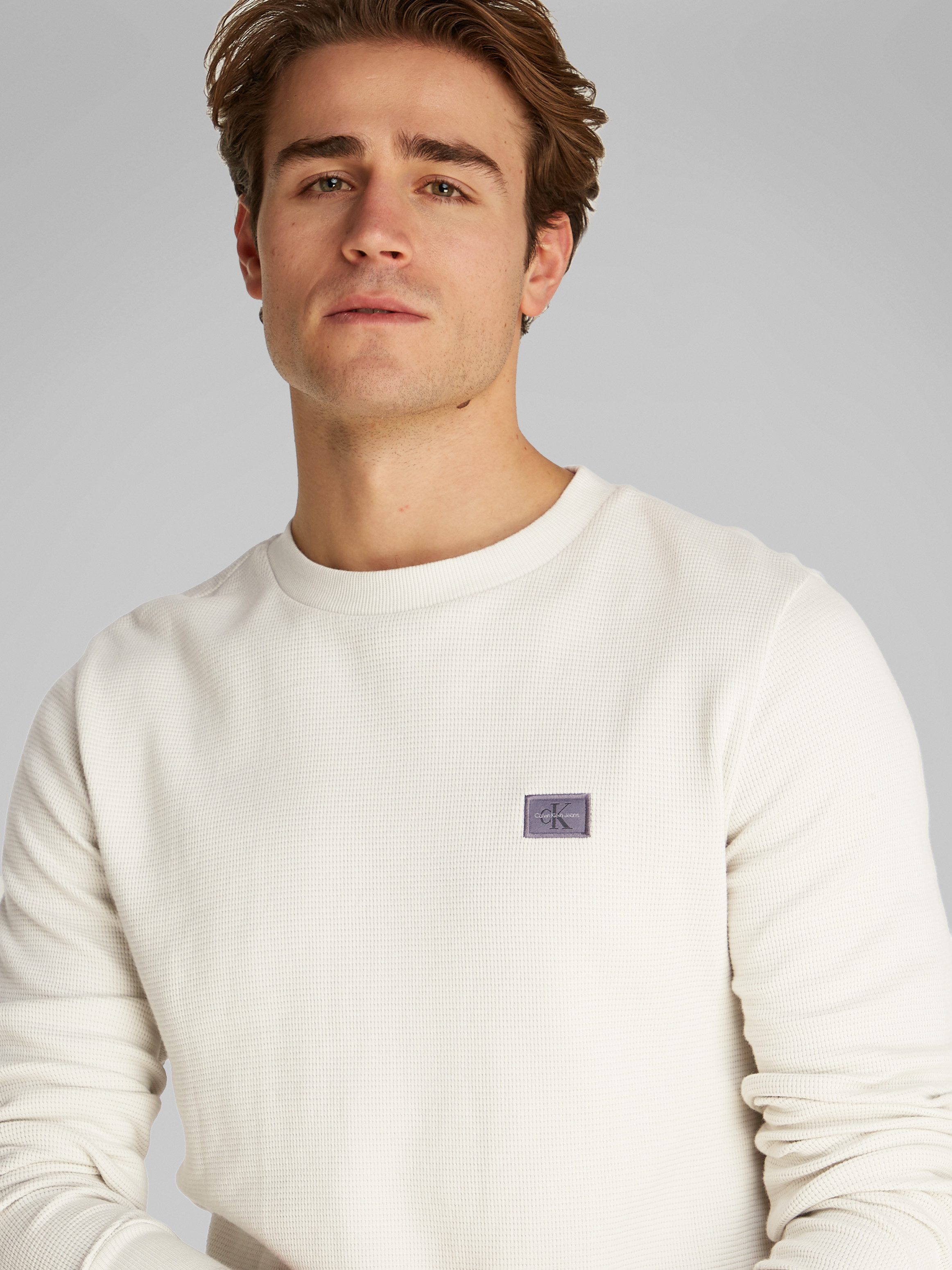 Calvin Klein Jeans Langarmshirt WOVEN LABEL günstig online kaufen