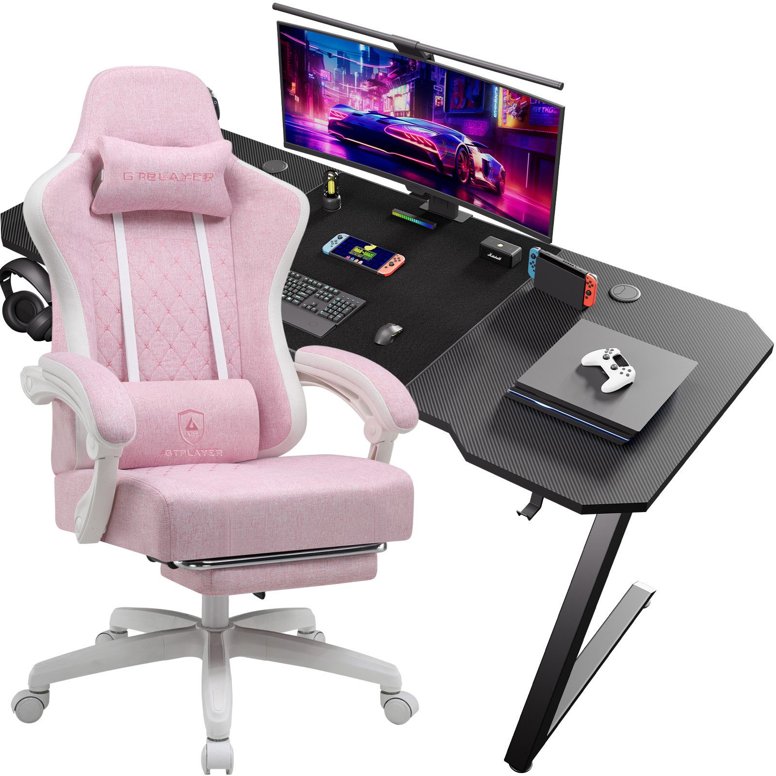 GTPLAYER Gaming-Stuhl Ergonomischer Gaming Sessel Schreibtischstuhl günstig online kaufen