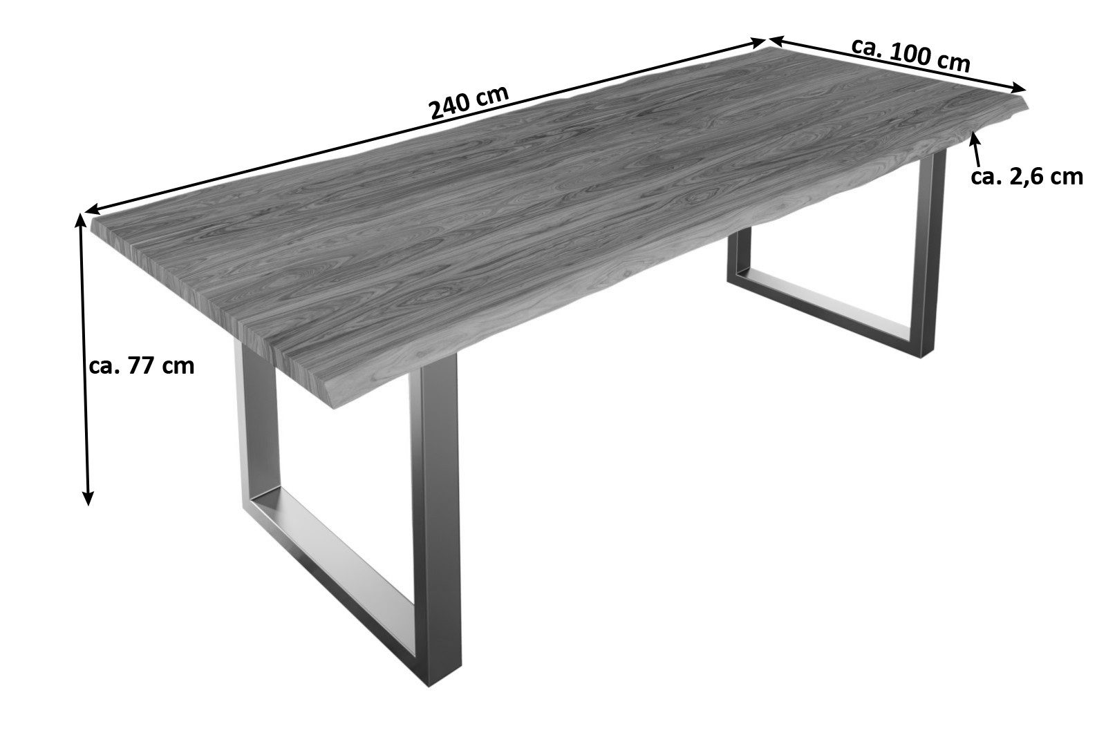 Loreno® Baumkantentisch Lauren, Tisch Baumkante 240 günstig online kaufen