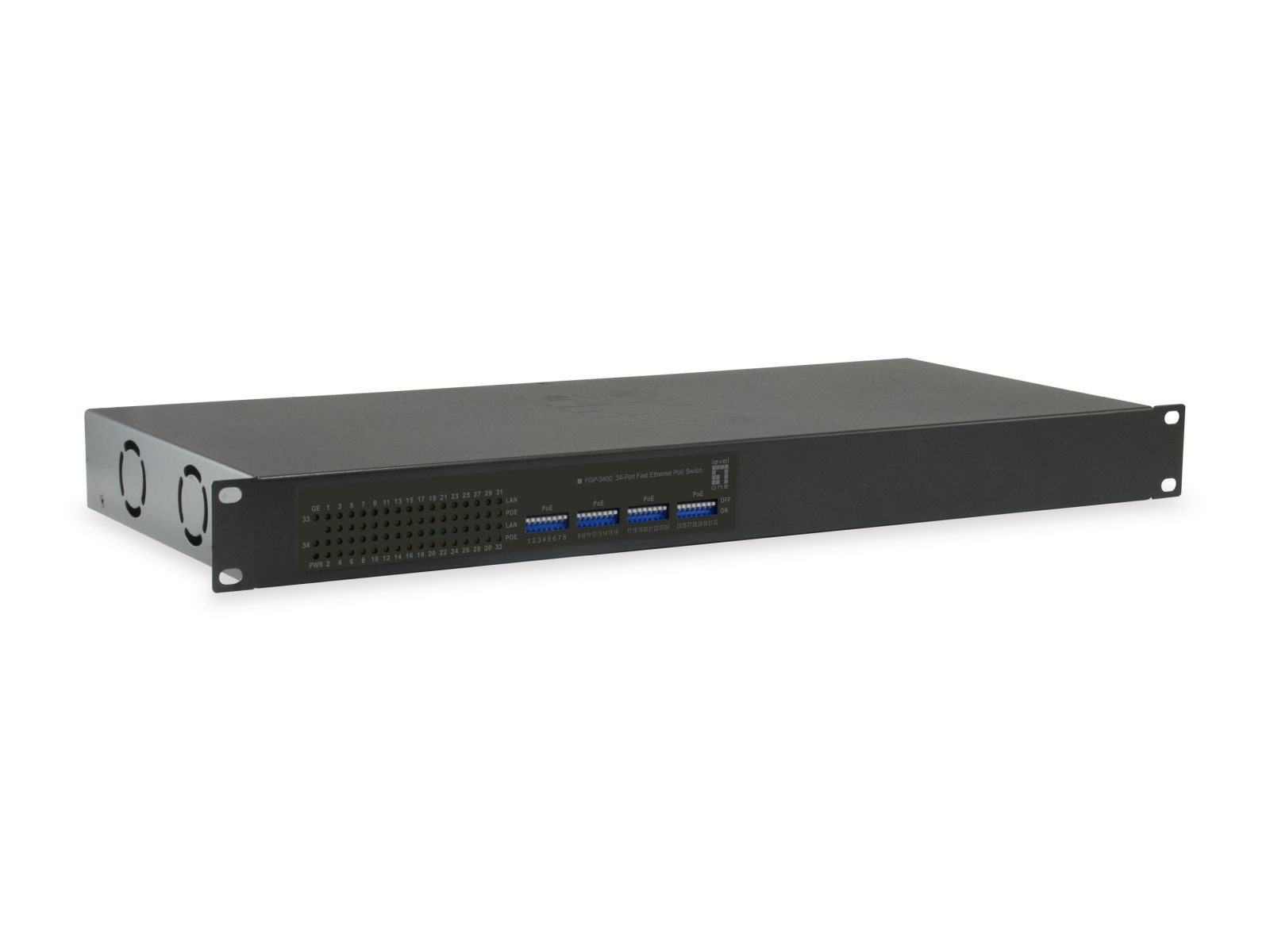 Levelone FGP-3400W380 - Switch - 32 x 10/100 (PoE) Netzwerk-Switch