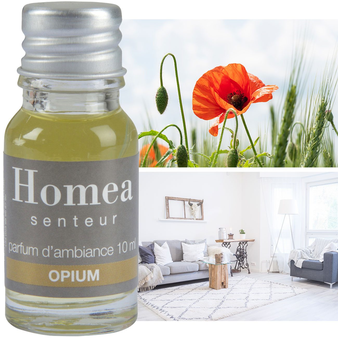 Homea Duftöl Opium (10ml) - Sinnliches Vanille-Kaffee-Aroma für Zuhause (1-St), Auch für Potpourri oder Aromabrenner geeignet